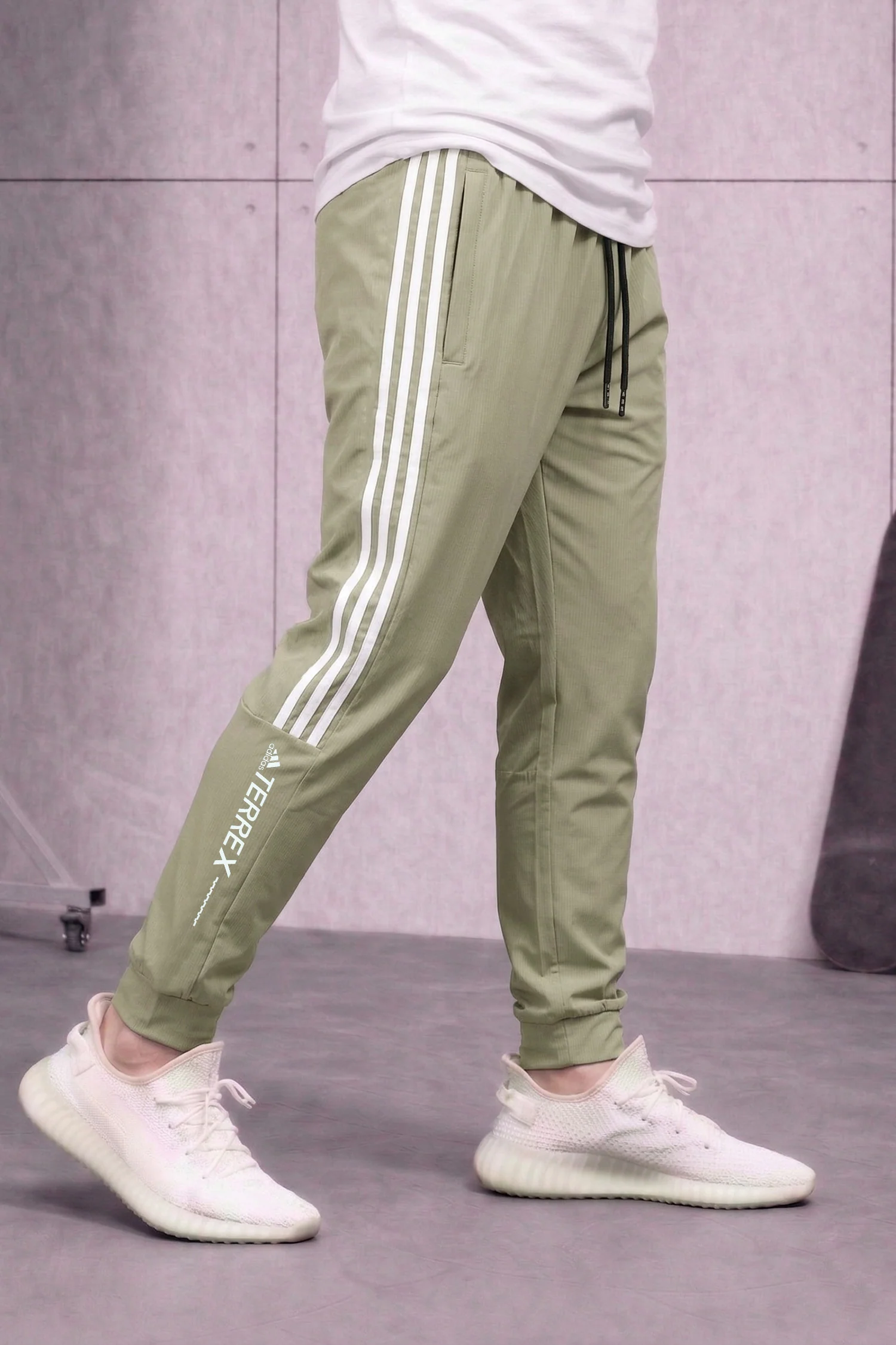 Adds 3 Strips Terrex Men's Dry-Fit Trouser In Light Skin - Image 2