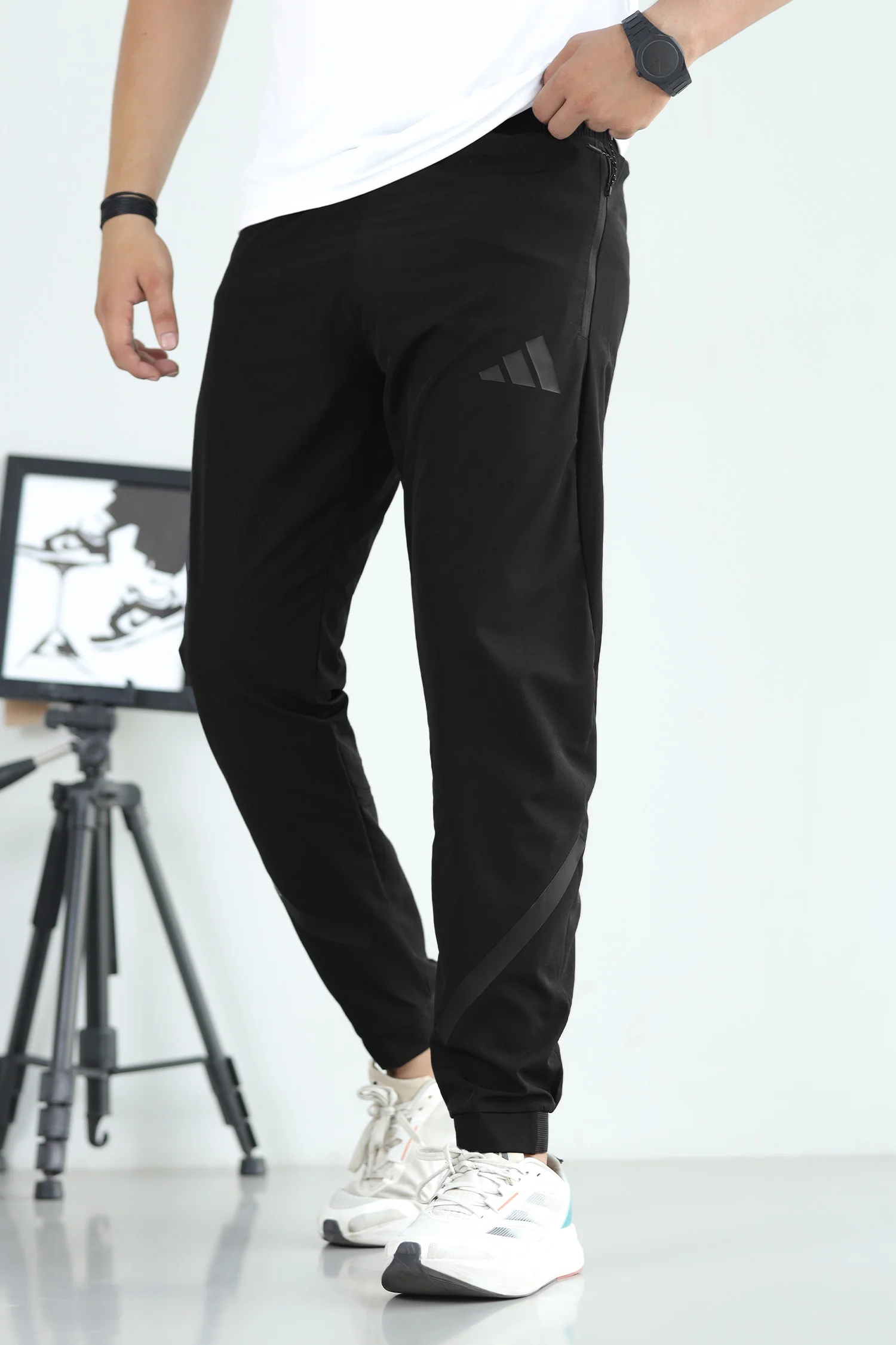 Adds Bottom Stripes Micro Premium Sportswear Trouser - Image 13