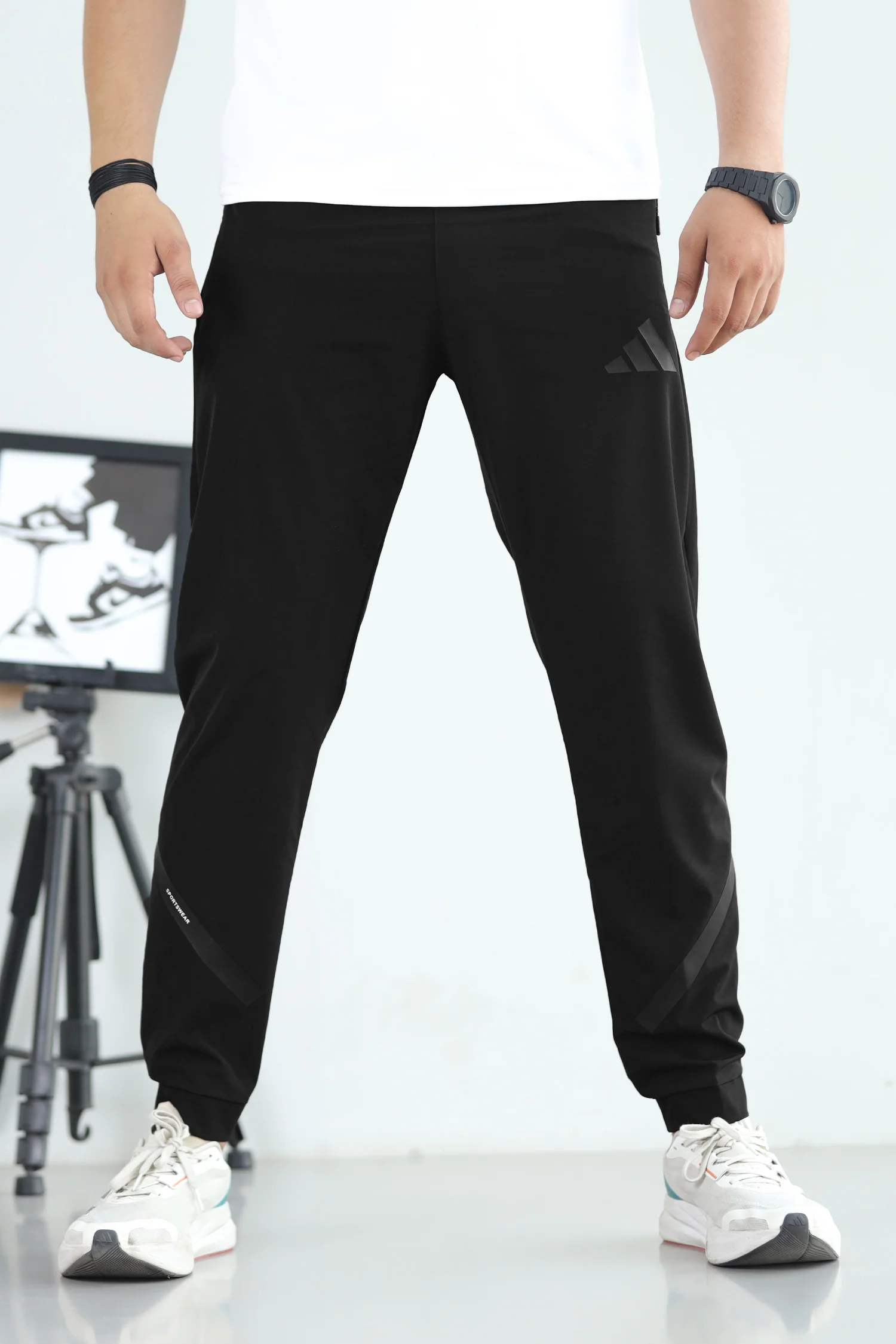 Adds Bottom Stripes Micro Premium Sportswear Trouser - Image 14