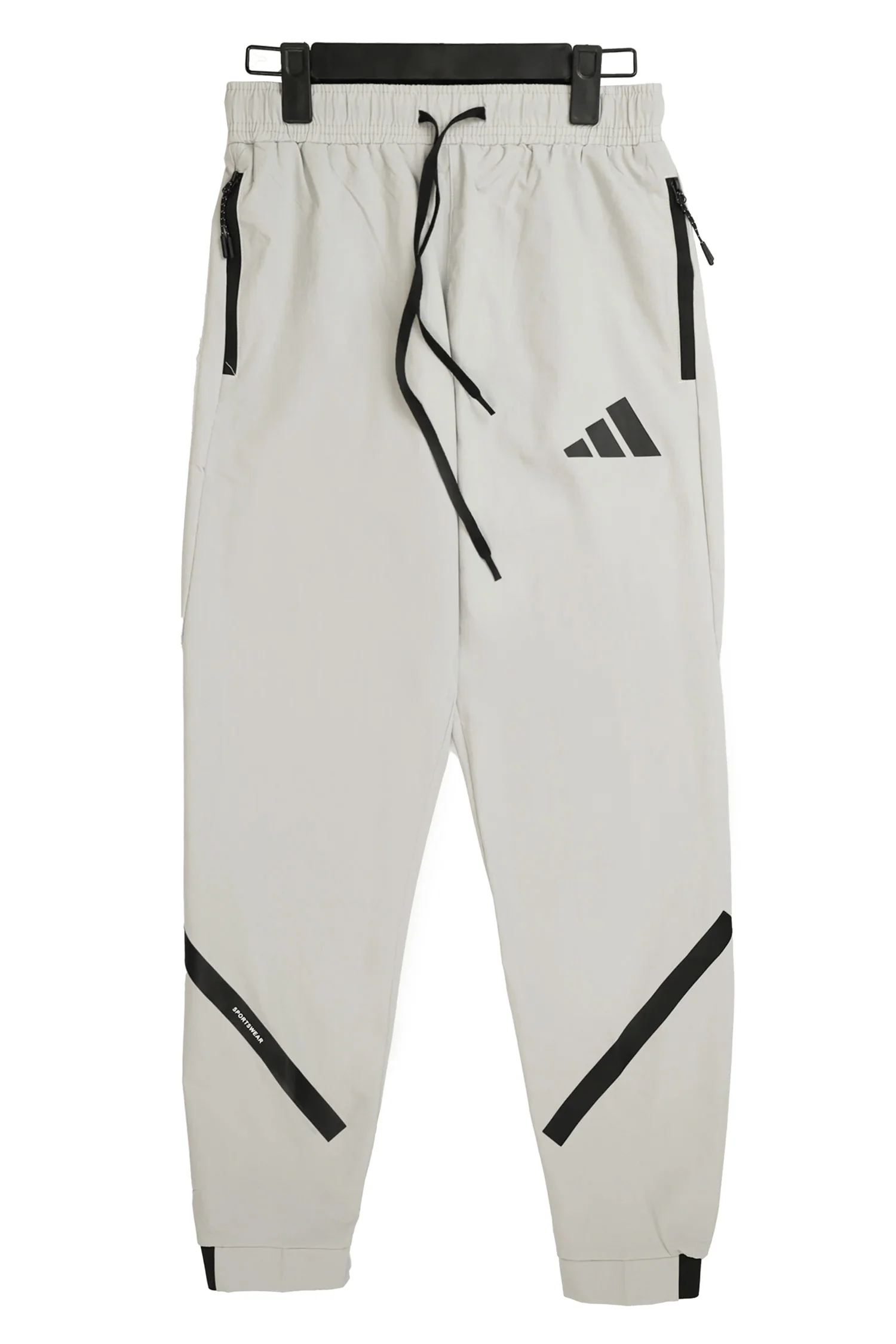 Adds Bottom Stripes Micro Premium Sportswear Trouser In Slate Grey - Image 5