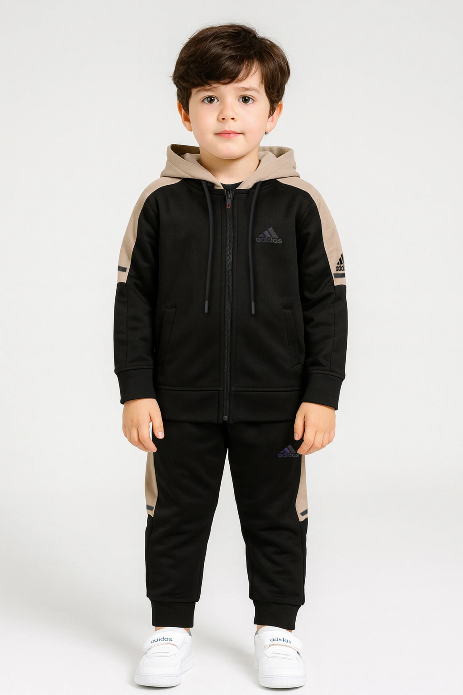 Adds Essential Performance Hooded Unisex Kids Tracksuit - Image 7