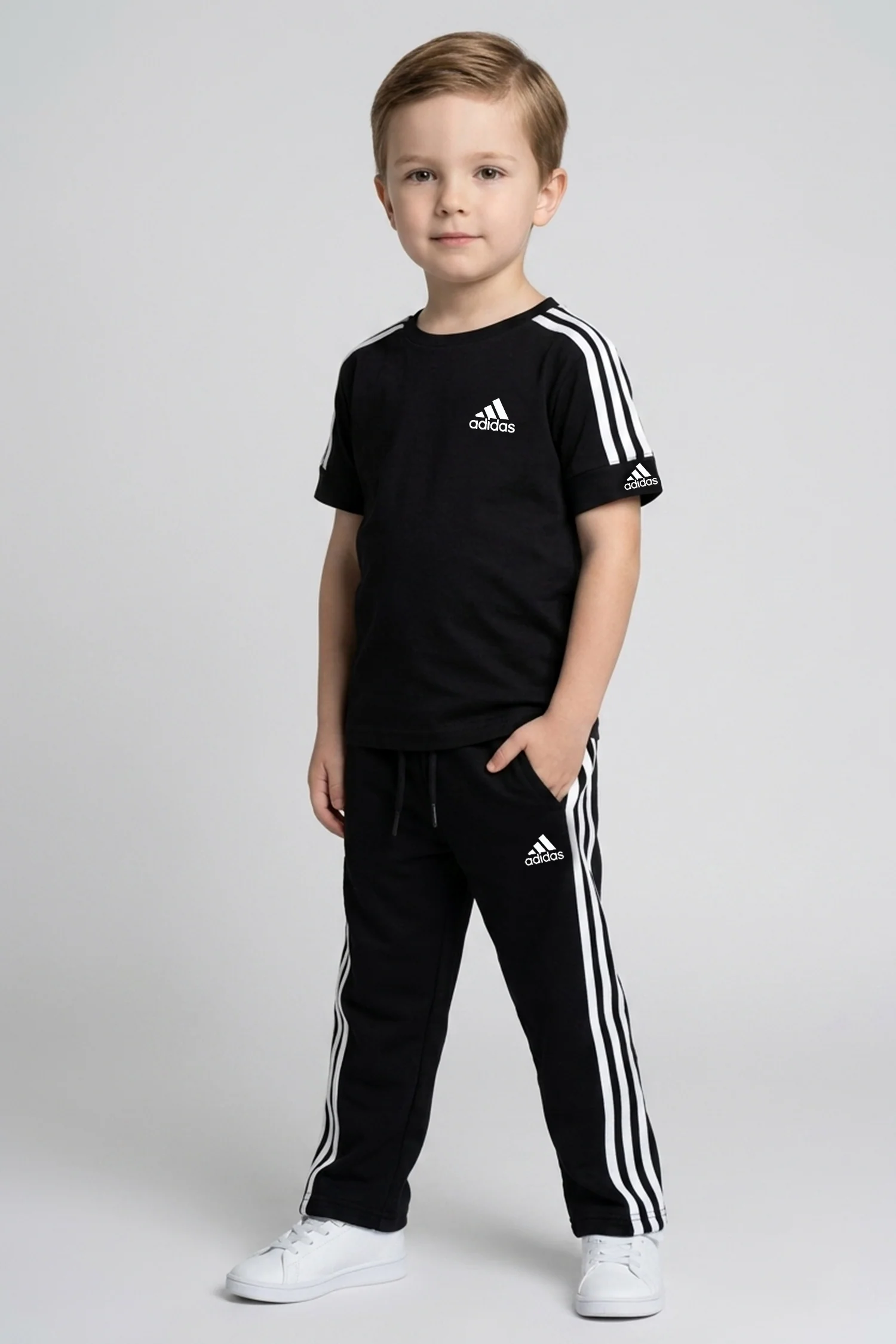 Adds Essential Three Stripes Kids Co-Ord Set - Image 10