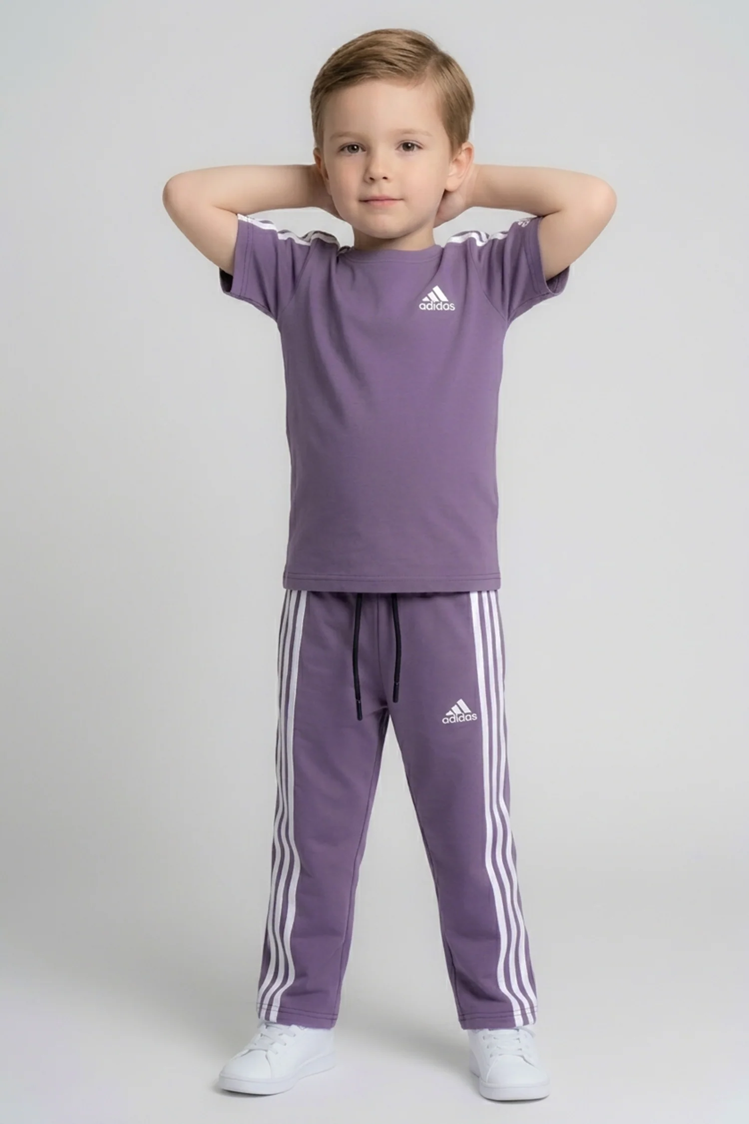 Adds Essential Three Stripes Kids Co-Ord Set - Image 7