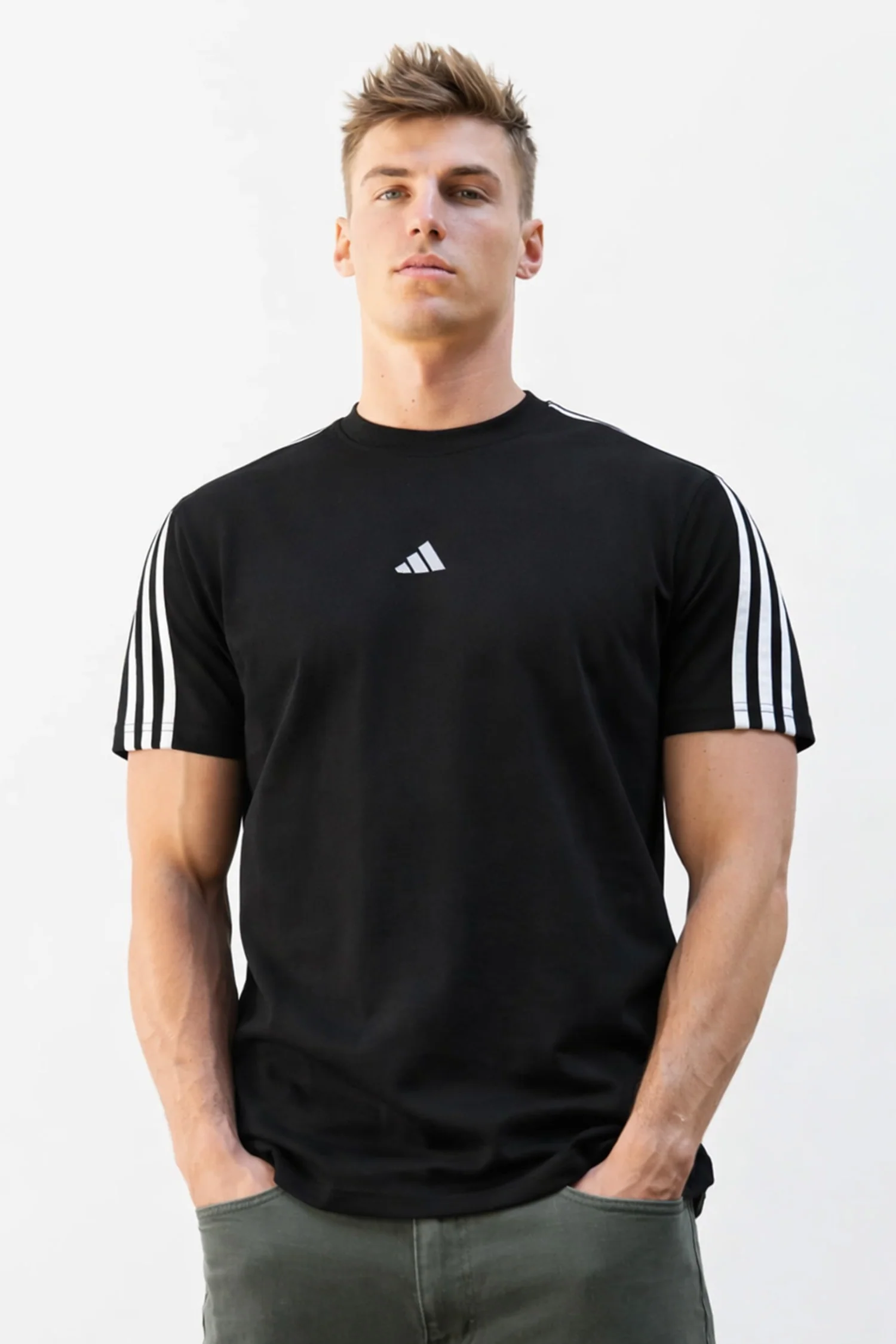 Adds Essentials Base 3-Stripes Men's Tee - Image 10