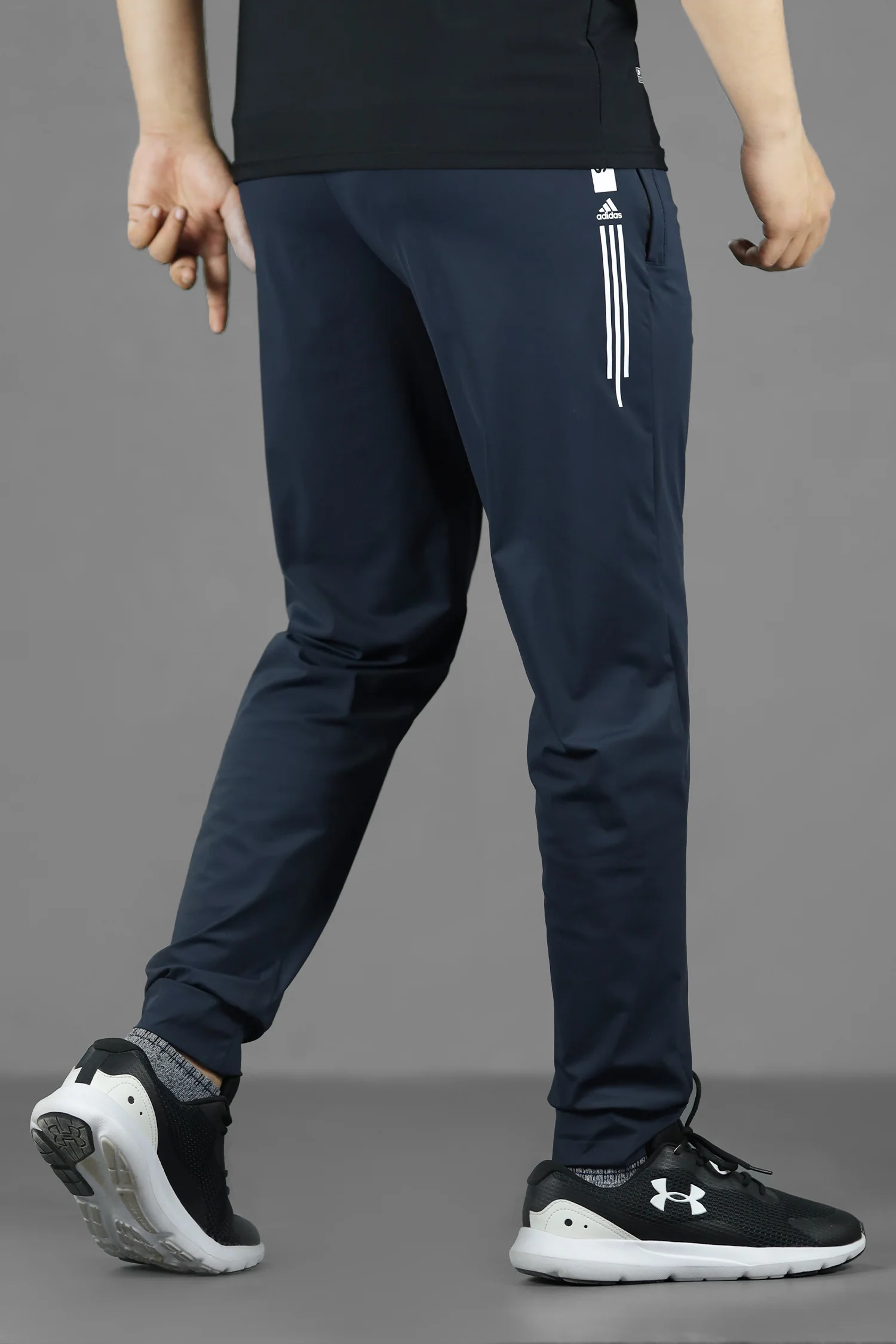 Adds Iconic Style Dry-Fit Trouser In Navy Blue - Image 3