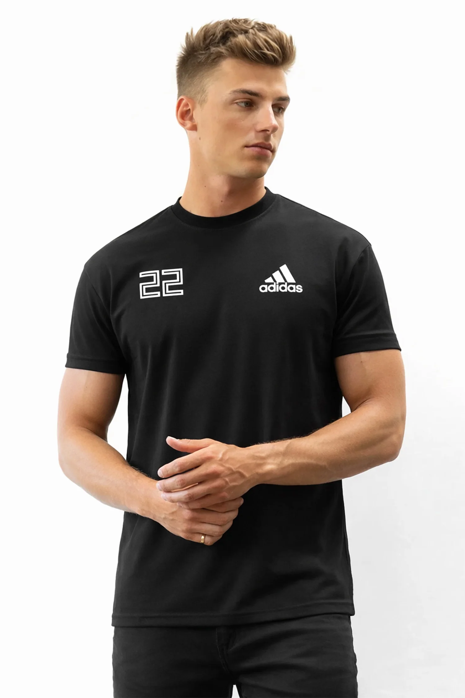 Adds Match Ball Graphic Men's Tee In Black - Image 2