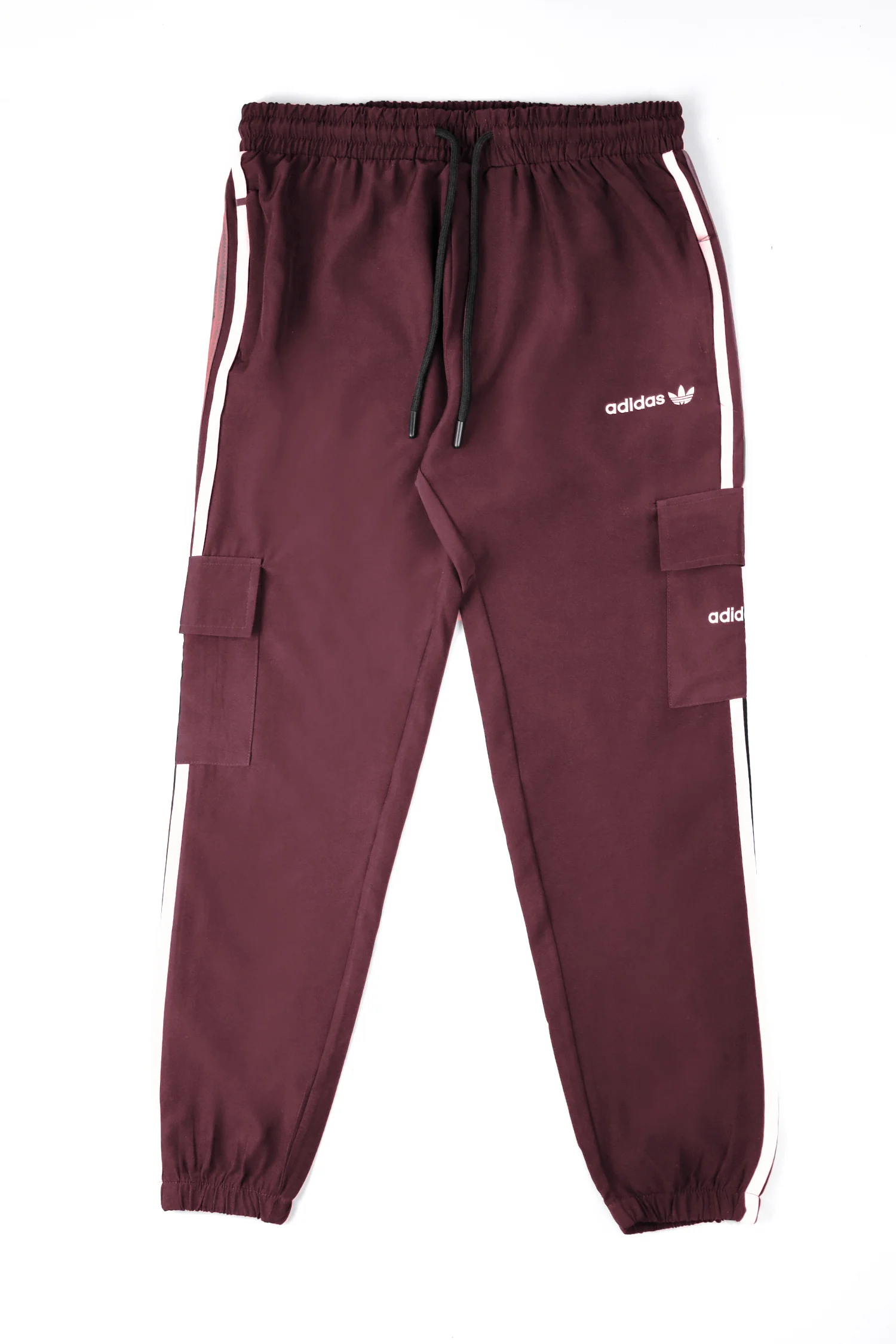 Adds Micro Stripes Slimfit Imported Sportswear Trouser In Plum - Image 5