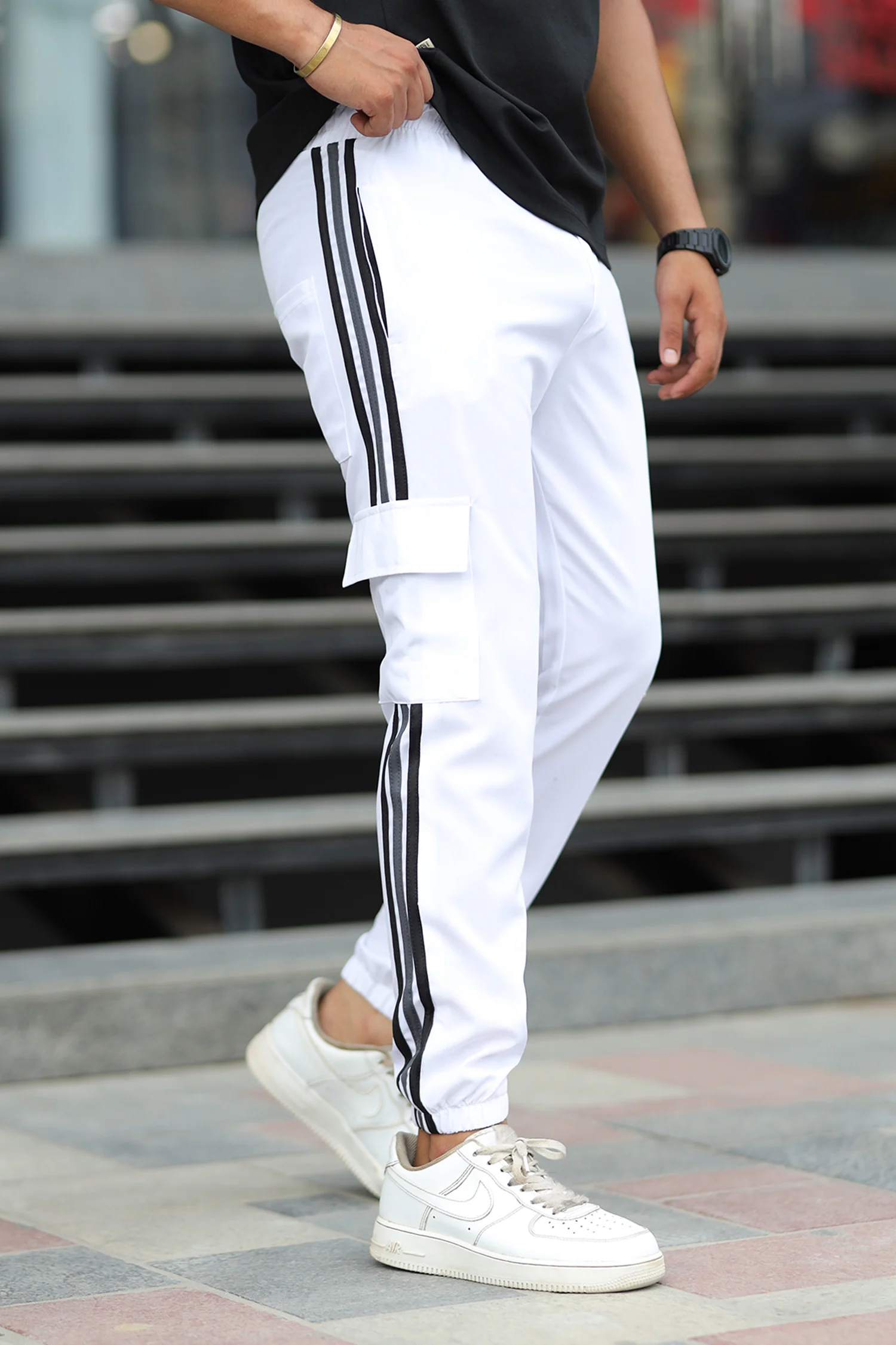 Adds Micro Stripes Slimfit Imported Sportswear Trouser - Image 15