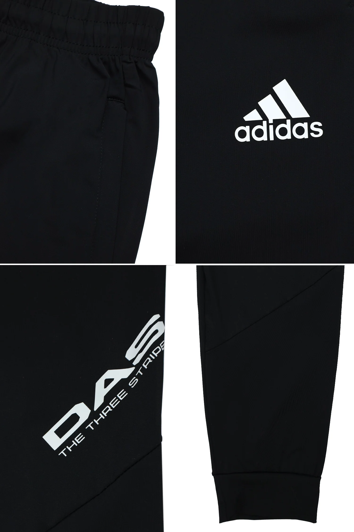 Adds Micro-Tech Half Stripes Men's Slim-Fit Trouser In Black - Image 3
