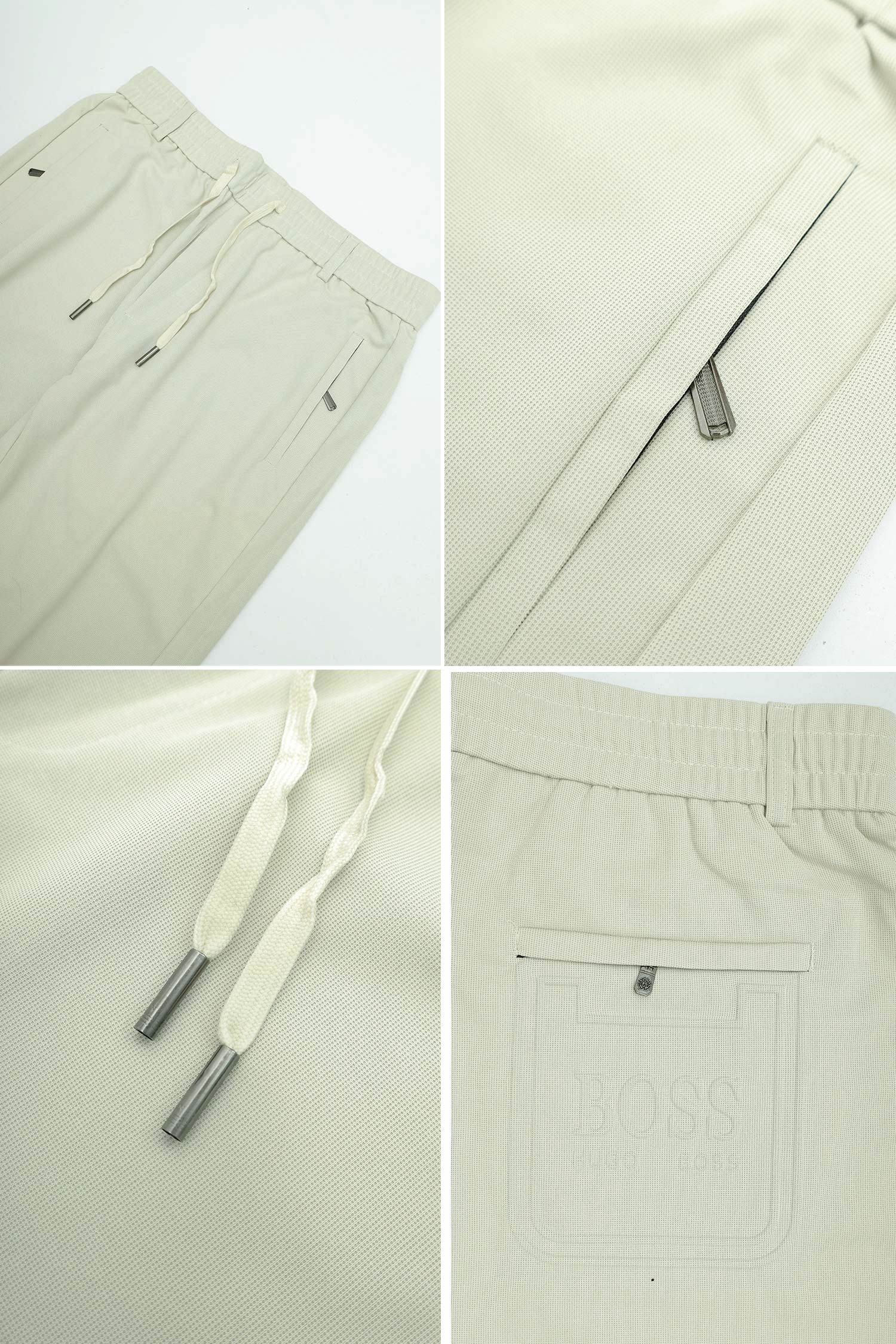 Adds Premium Aero-Fit Imported Slim-Fit Trouser In Beige - Image 4