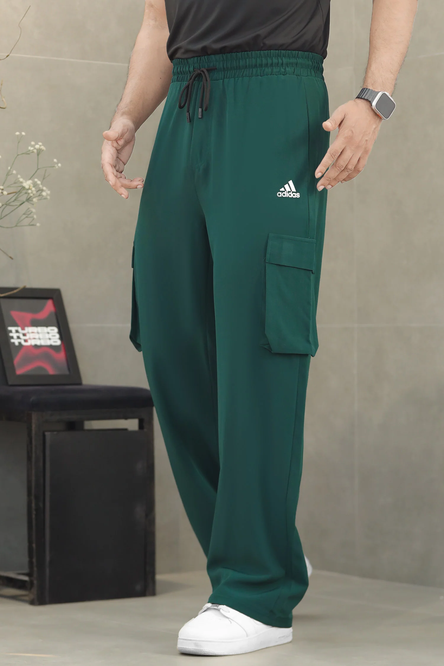 Adds Safari Style Drawcord Loose Bottom Trouser - Image 5
