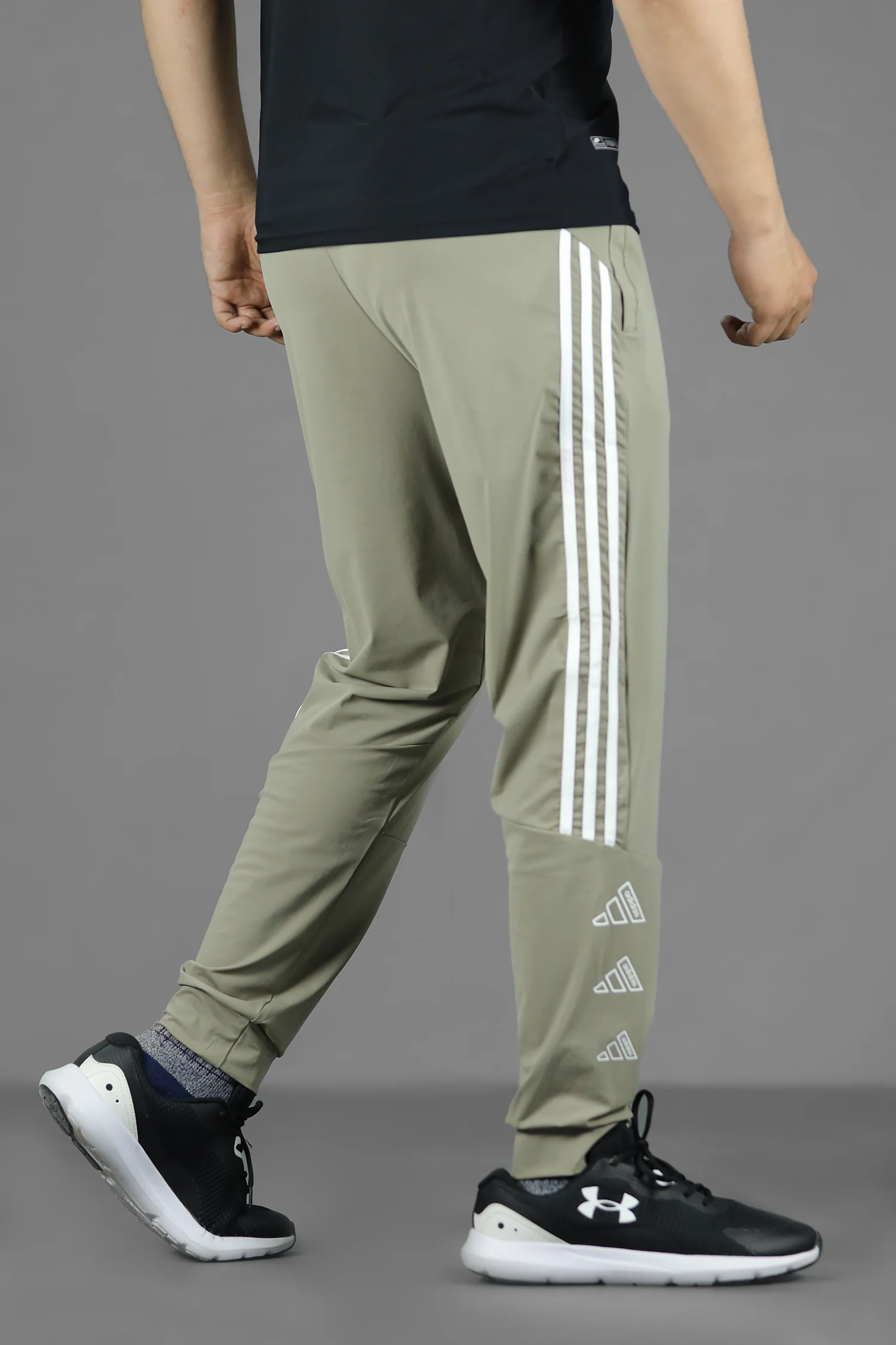 Adds Side Half 3 Strips Dry-Fit Trouser In Light Skin - Image 3