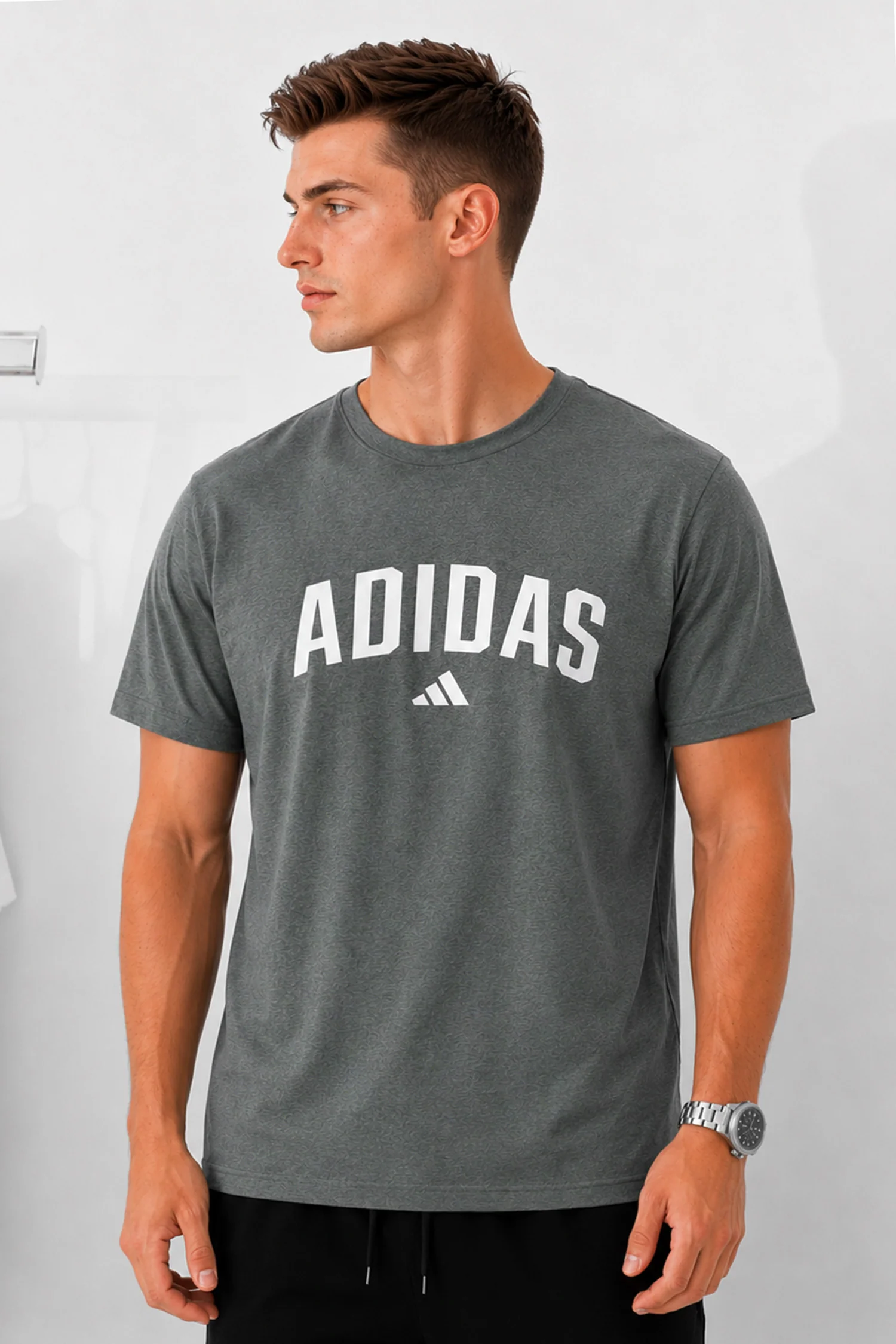 Adds Sportswear Codes Collegiate Men's Tee In Grey