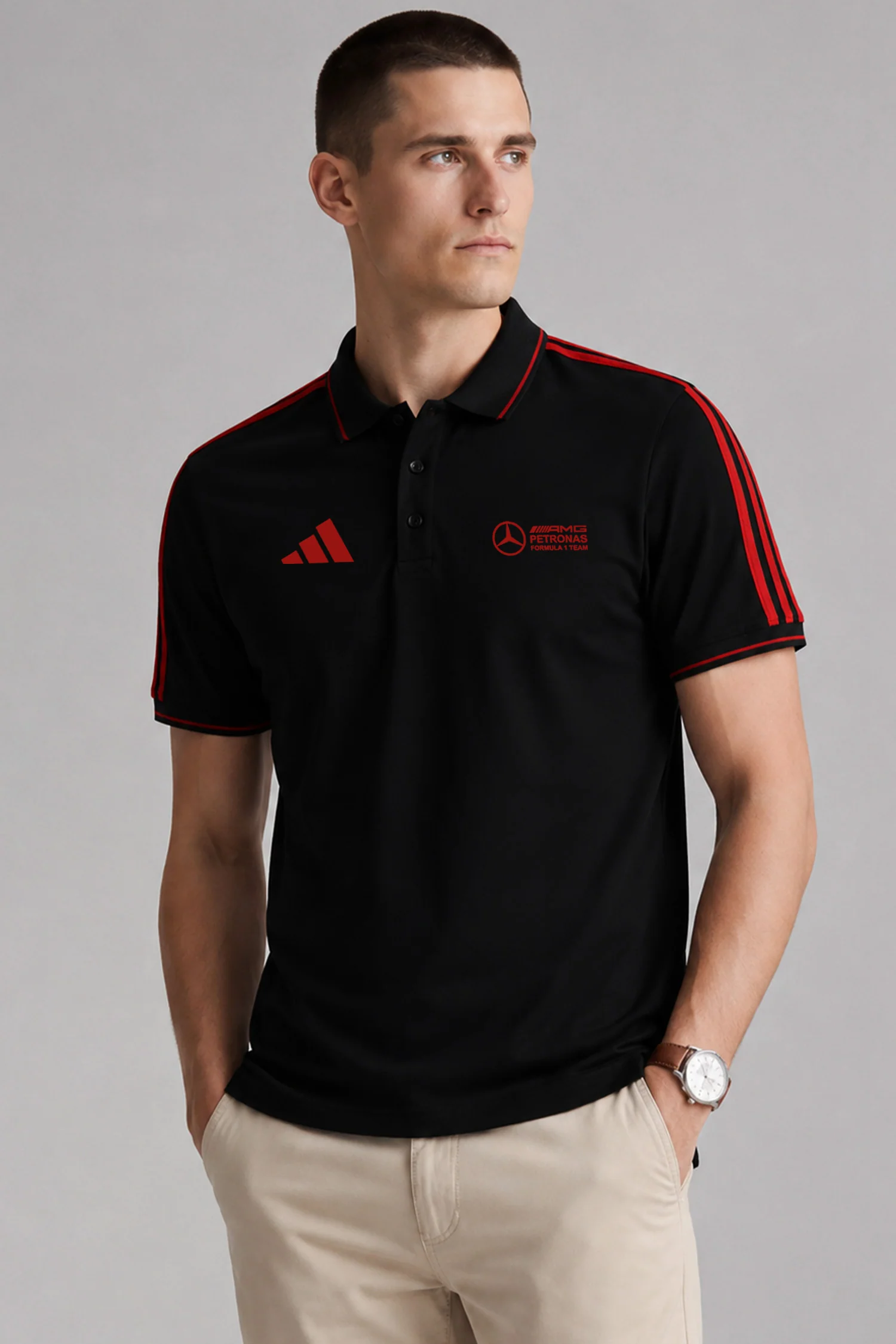 Adds x Mercds F1 Series Men's Imp Polo Shirt - Image 10