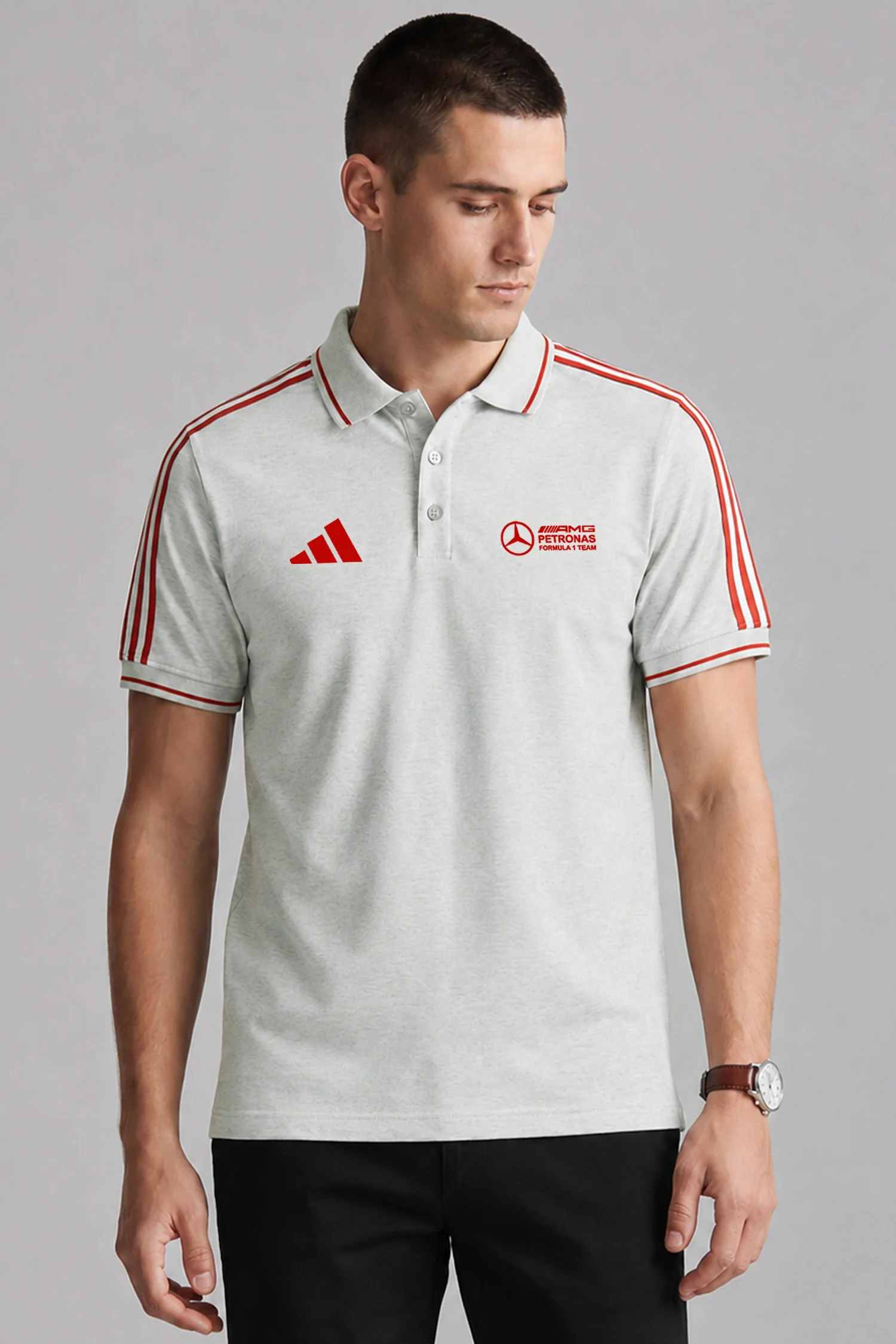 Adds x Mercds F1 Series Men's Imp Polo Shirt - Image 7