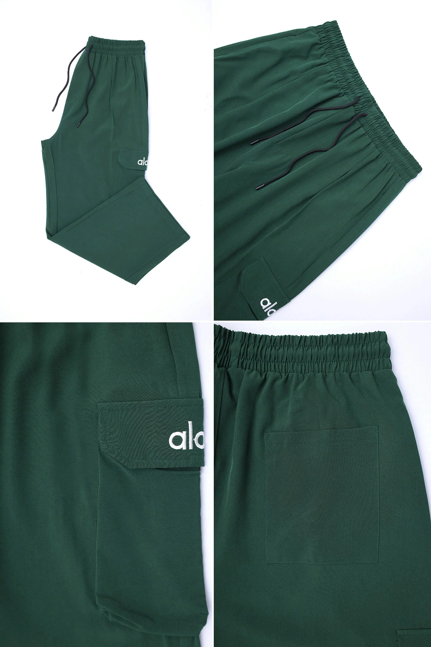 Alo Hope Head Loose Bottom Trouser In Green - Image 3