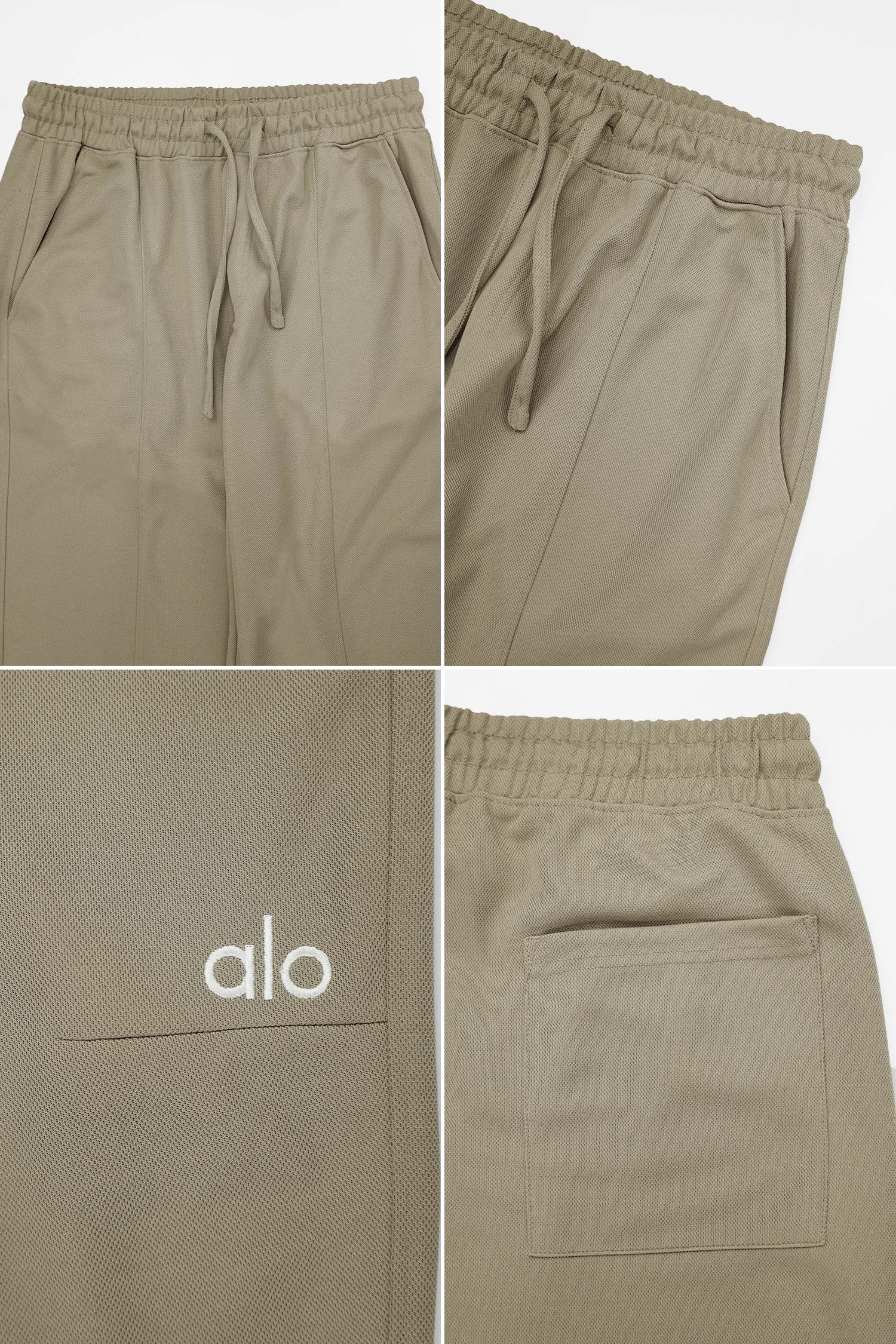 Alo Icons Pleated Loose Bottom Trouser In Skin - Image 4