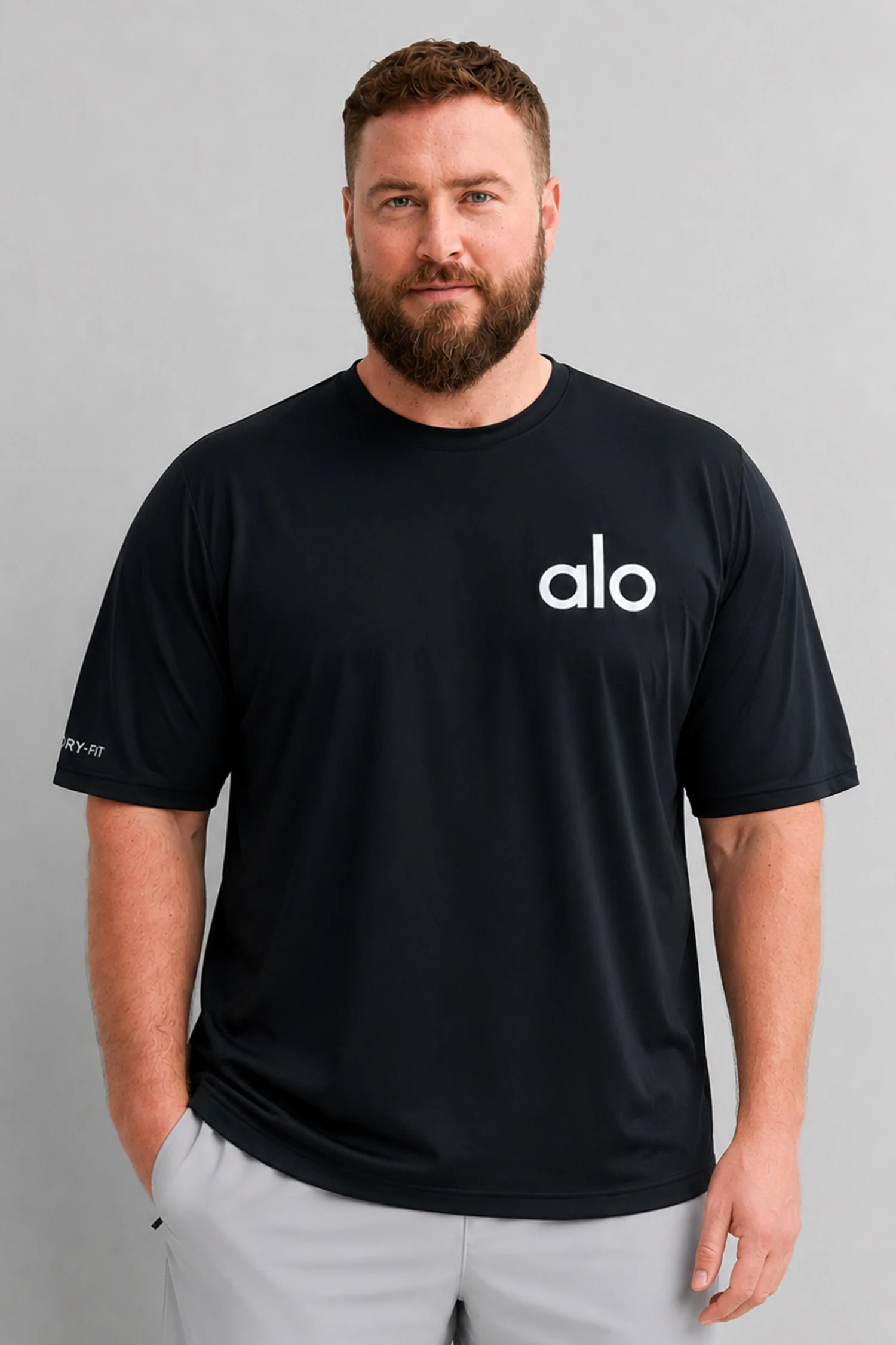 Alo Yoga Distinctive Front Logo Arrival Big & Tall Dry-Fit Tee - Image 10