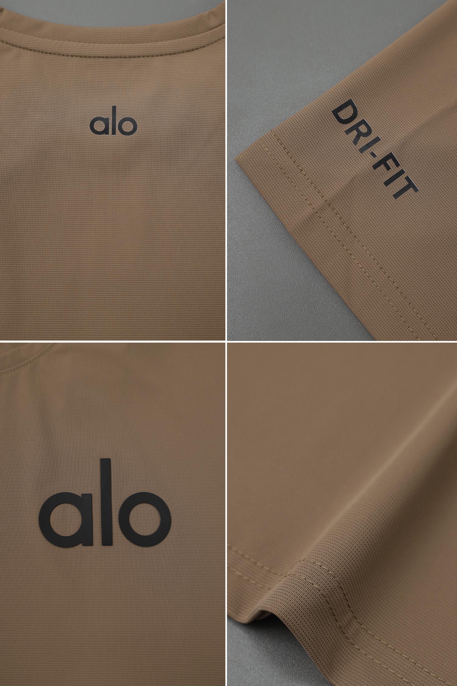 Alo Yoga Distinctive Front Logo Arrival Dry-Fit Tee - Image 3