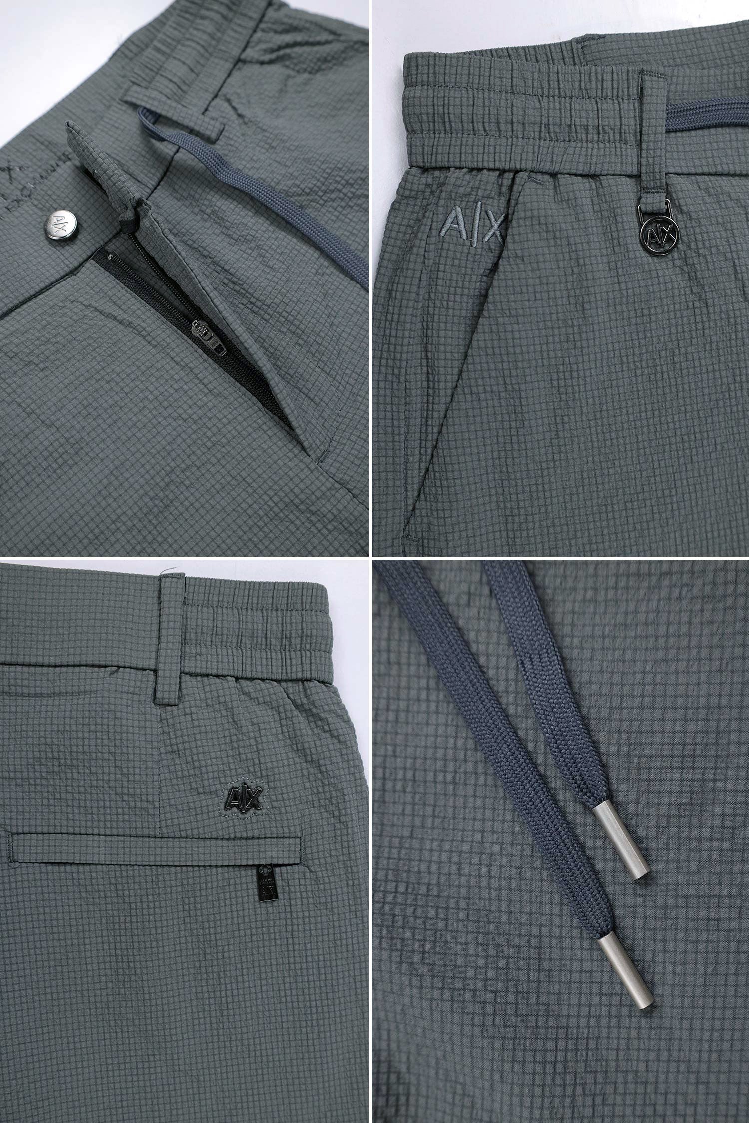 Armni Excnge SeamLine Design Slim-Fit Trouser In Grey - Image 3