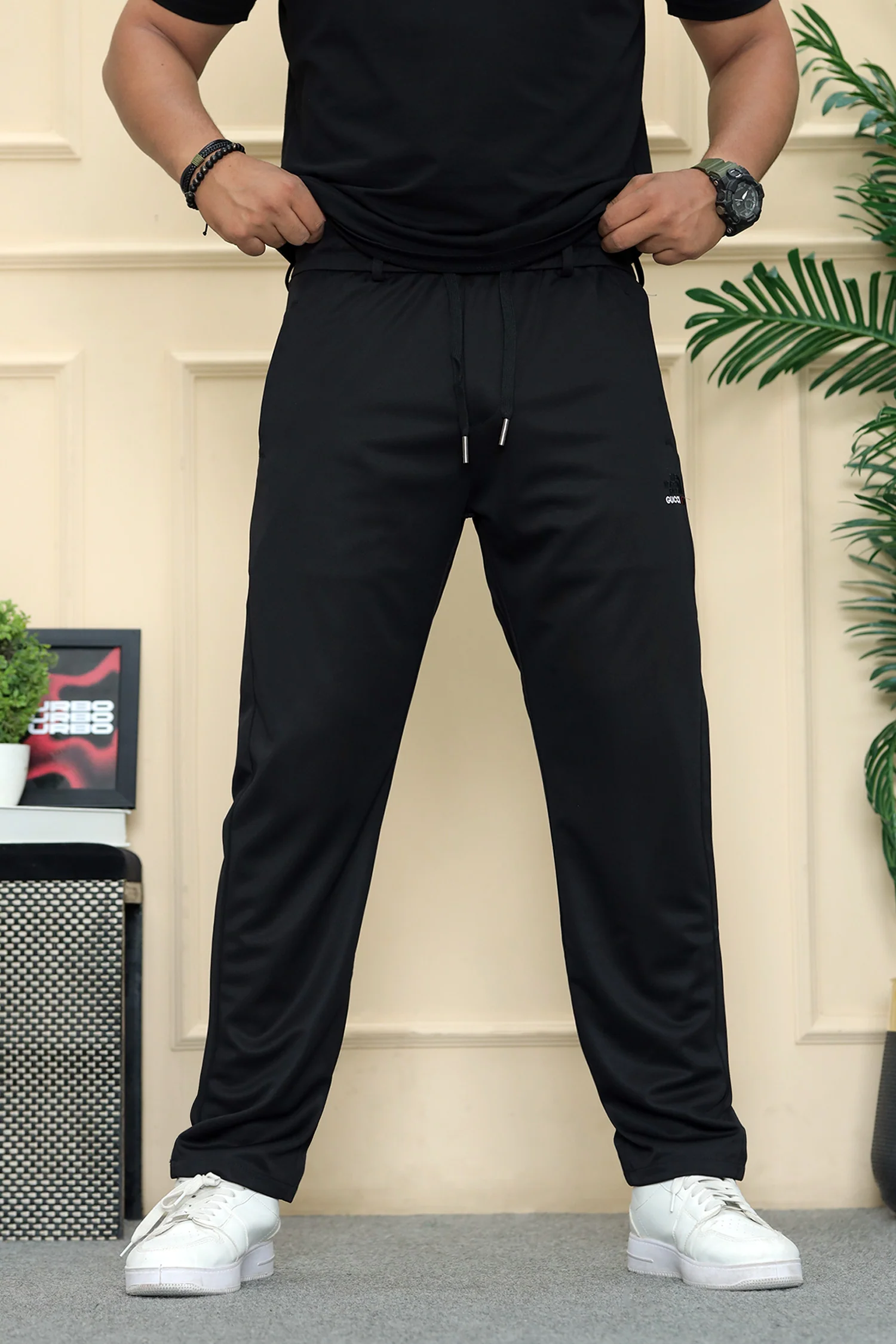 Blman Comfort-Core Imported Slim-Fit Trouser in Black - Image 2