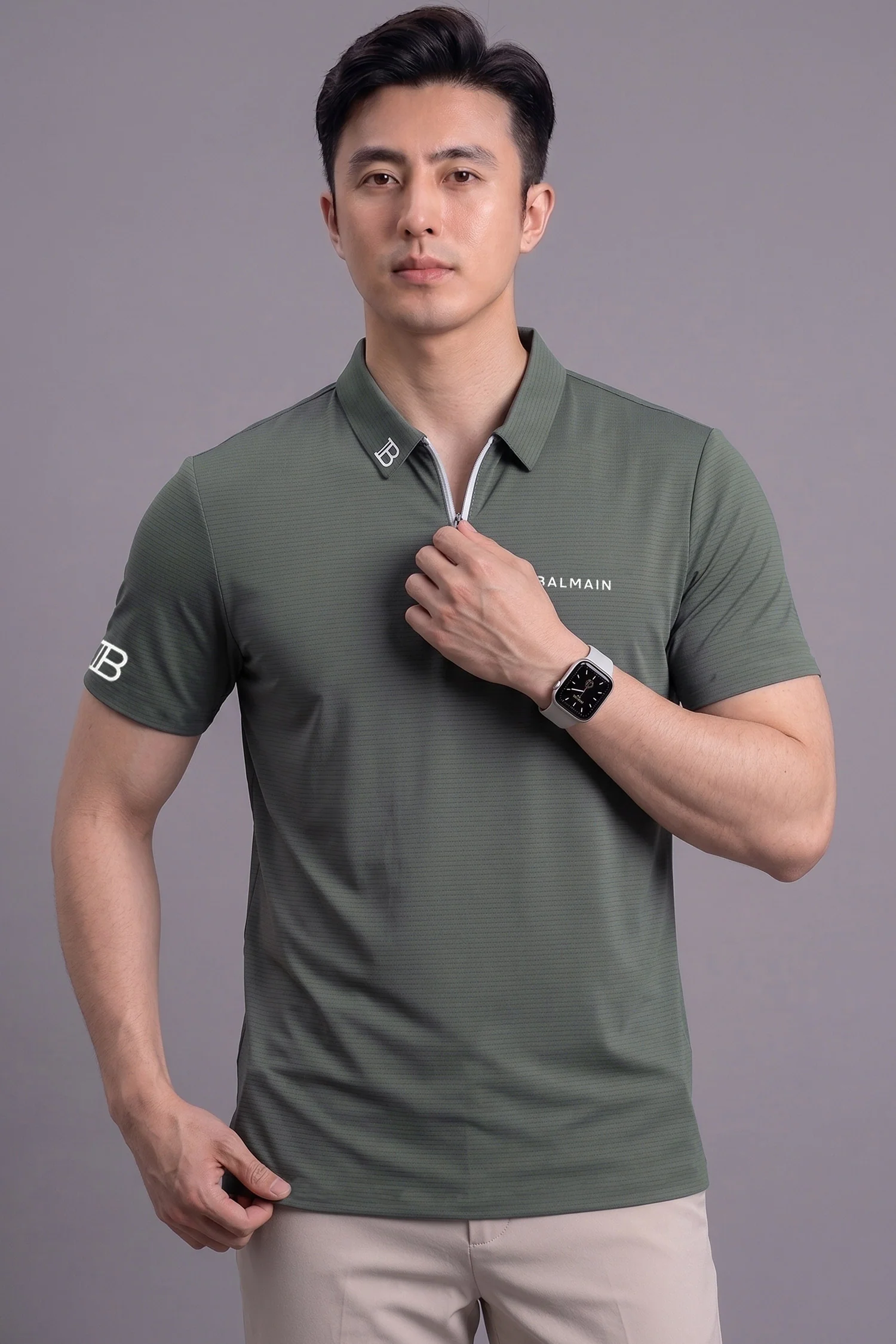 Blman Quarter-Zip Performance Imp Dry-Fit Polo*