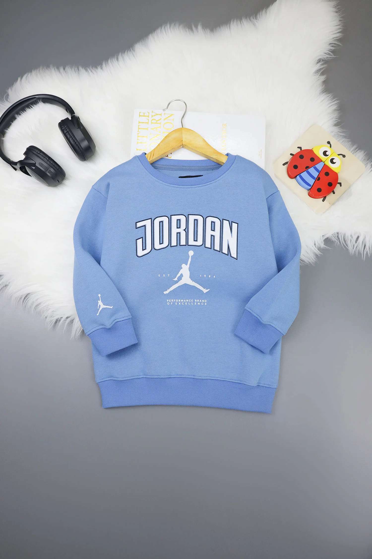 Jrdn Flight Heritage Crew Neck Unisex Kids Sweatshirt - Image 14