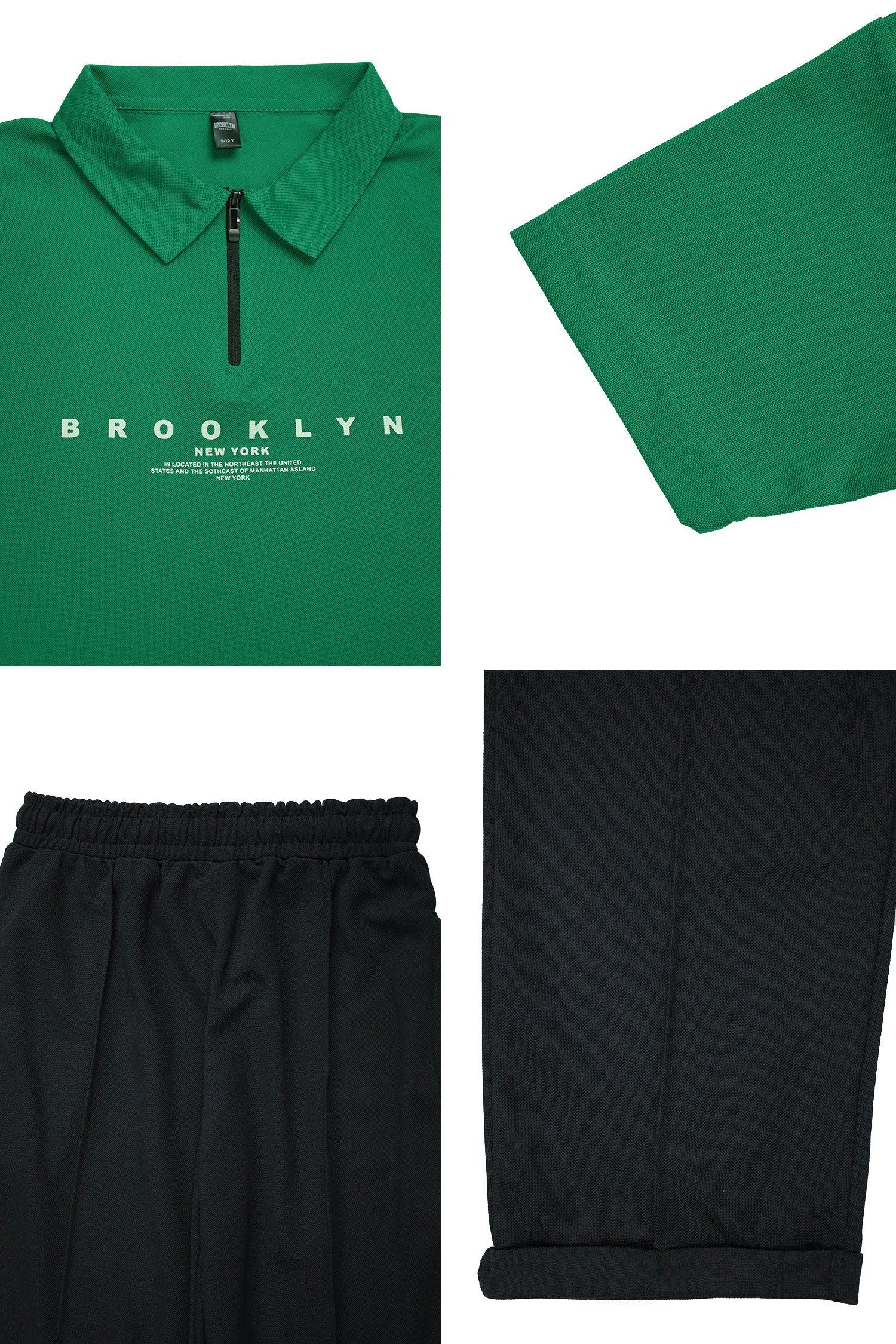 Broklyn Sports Inspired Zipper Style Younger Kids Co-Ord Set - Image 6