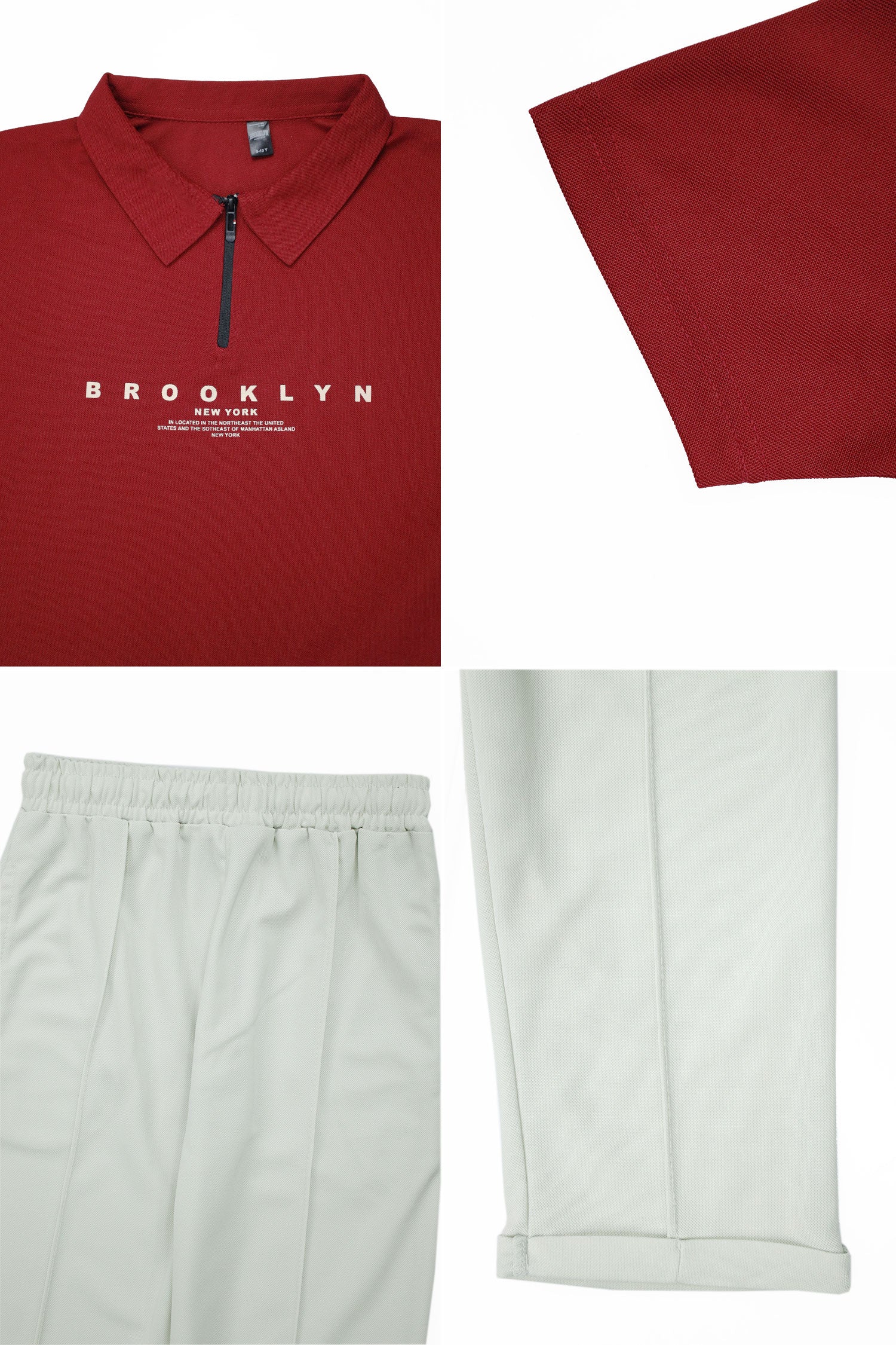 Broklyn Sports Inspired Zipper Style Younger Kids Co-Ord Set - Image 9