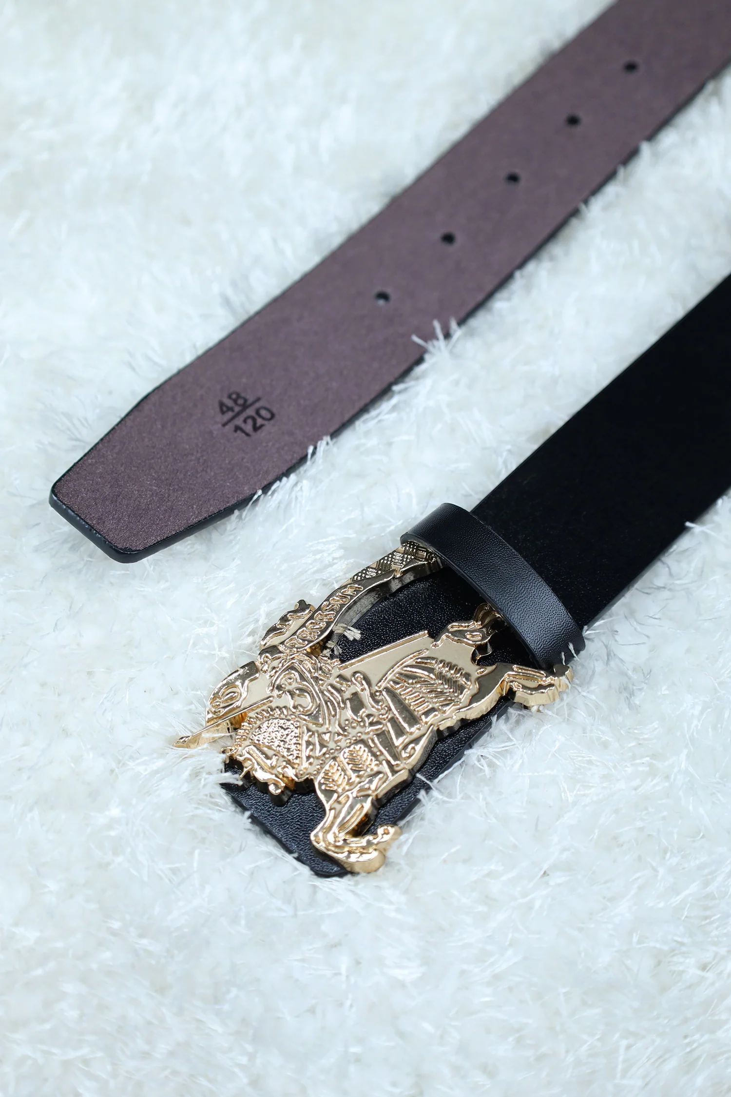 Burbrry Metal Alloy Automatic Buckle Branded Belt - Image 3
