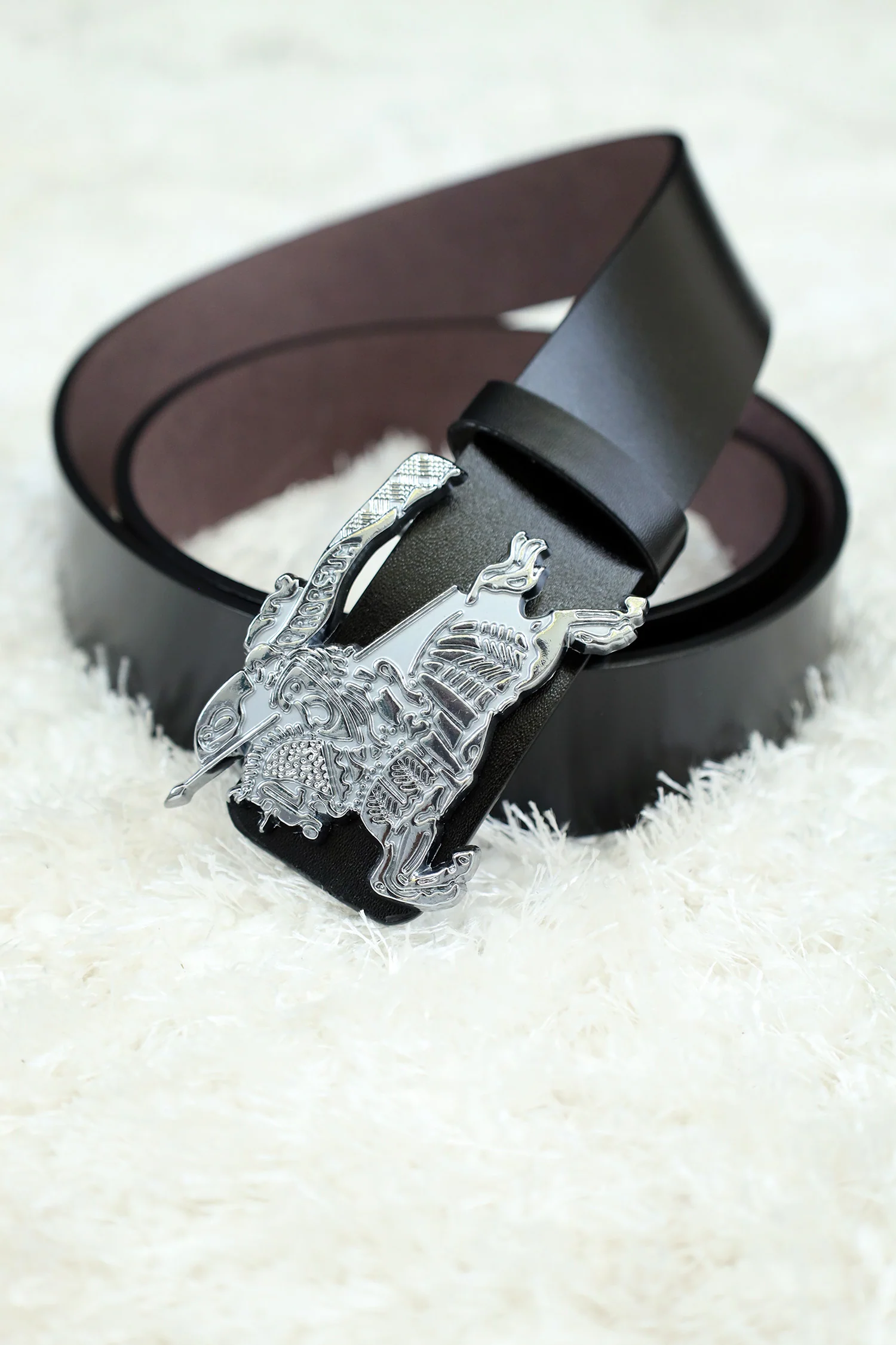 Burbrry Metal Alloy Automatic Buckle Branded Belt - Image 5
