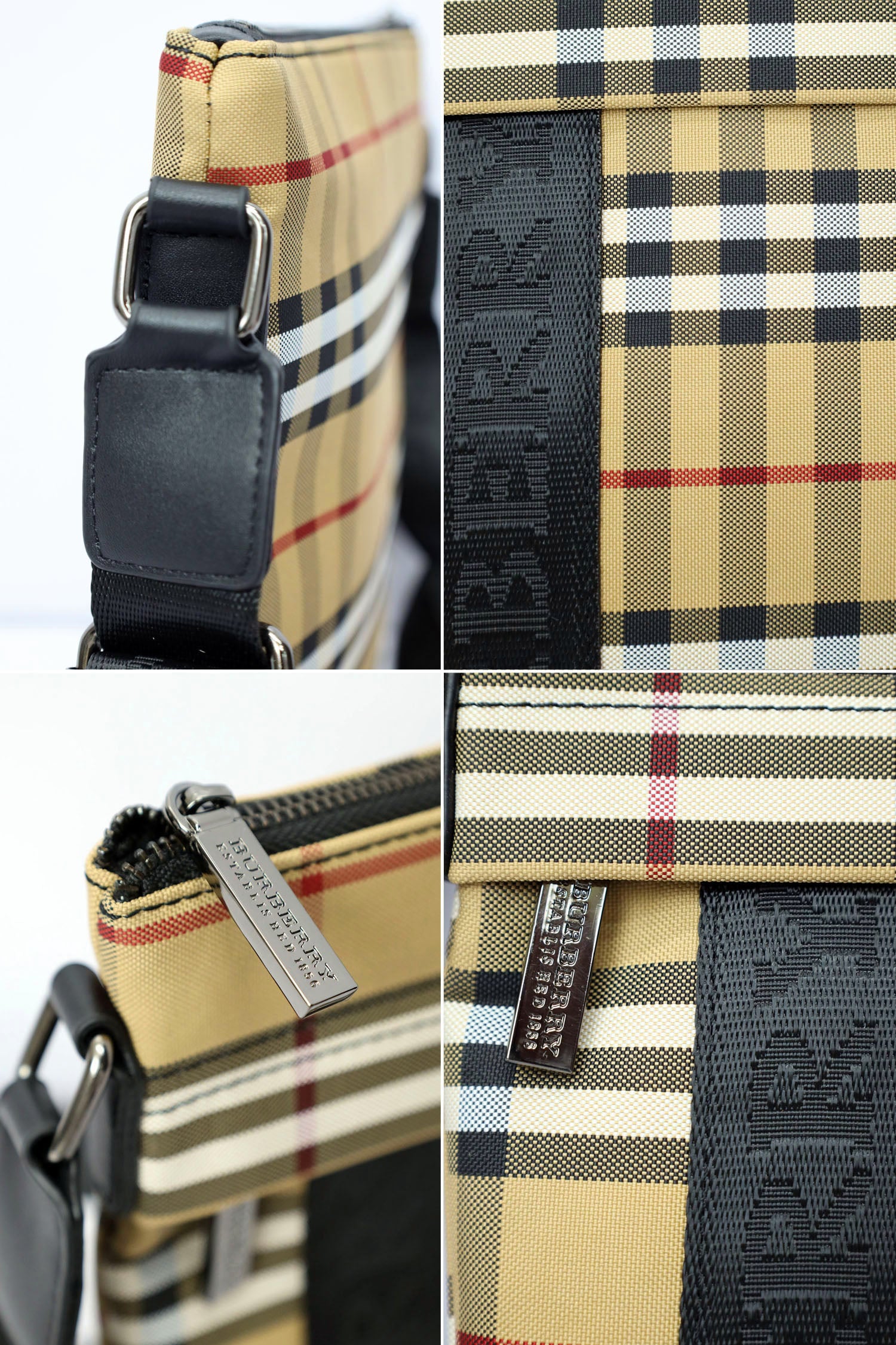 Burbrry Imported Signature Pattern Cross Body Bag in Skin - Image 4