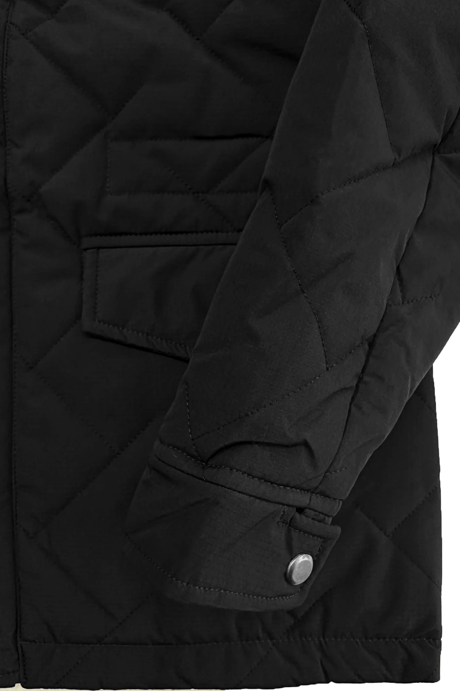 Button Placket Motif Imported Puffer Jacket - Image 4