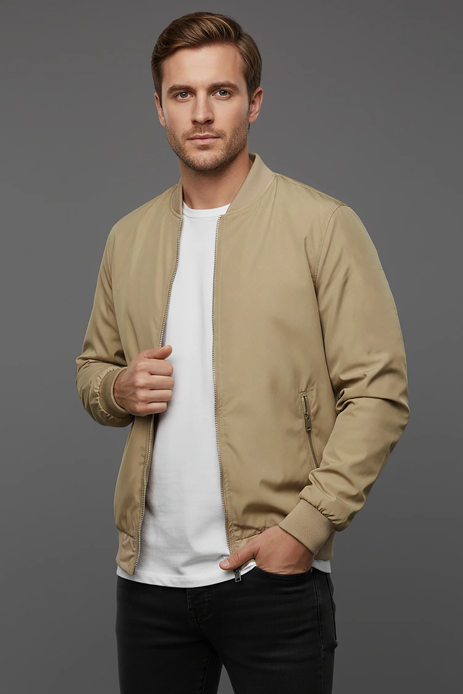 Comfy Cozy Rib Style Imported Light Weight Jacket - Image 14