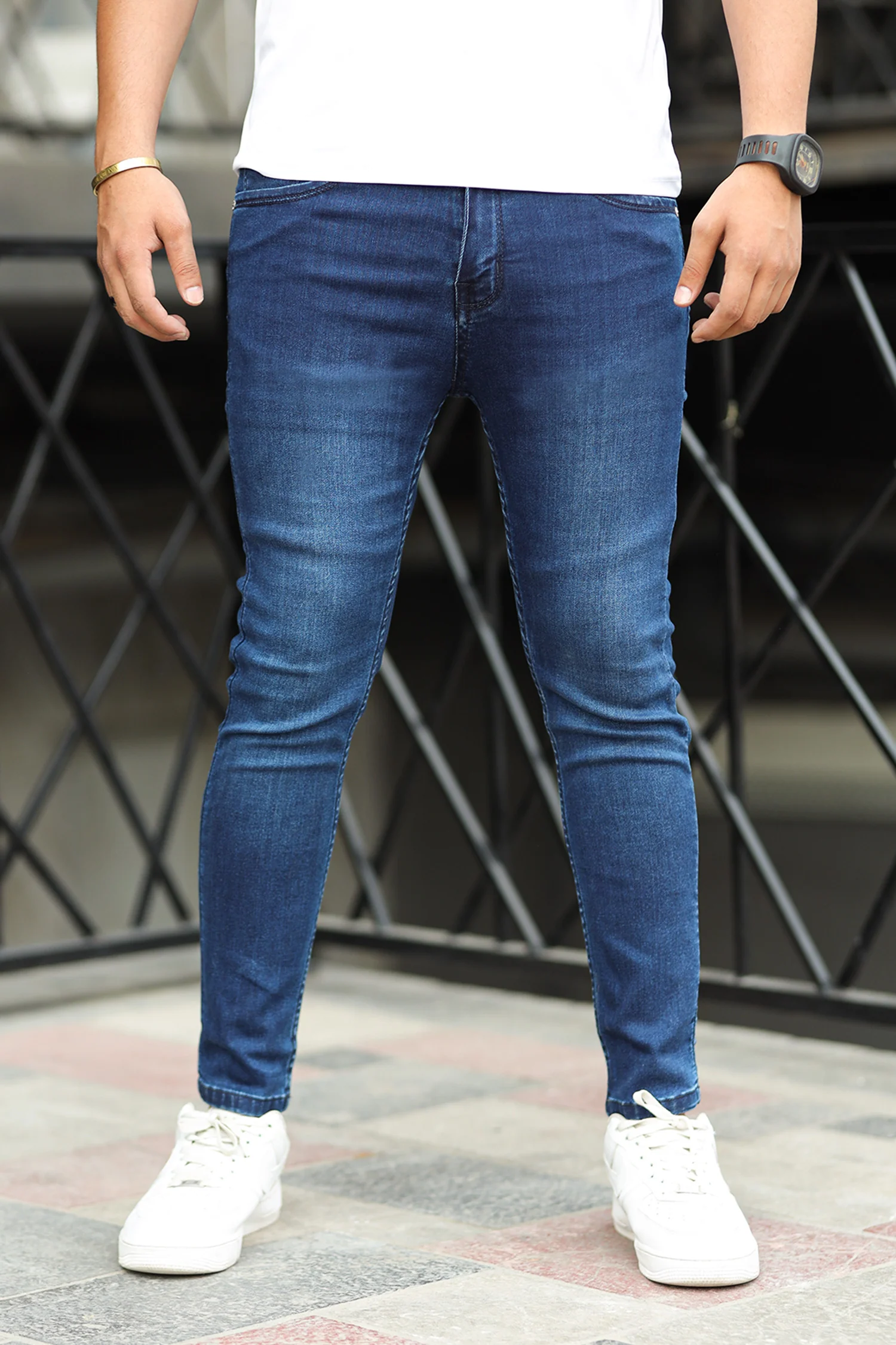Citywave Edge Turbo Ankle Fit Jeans In Navy Blue - Image 2
