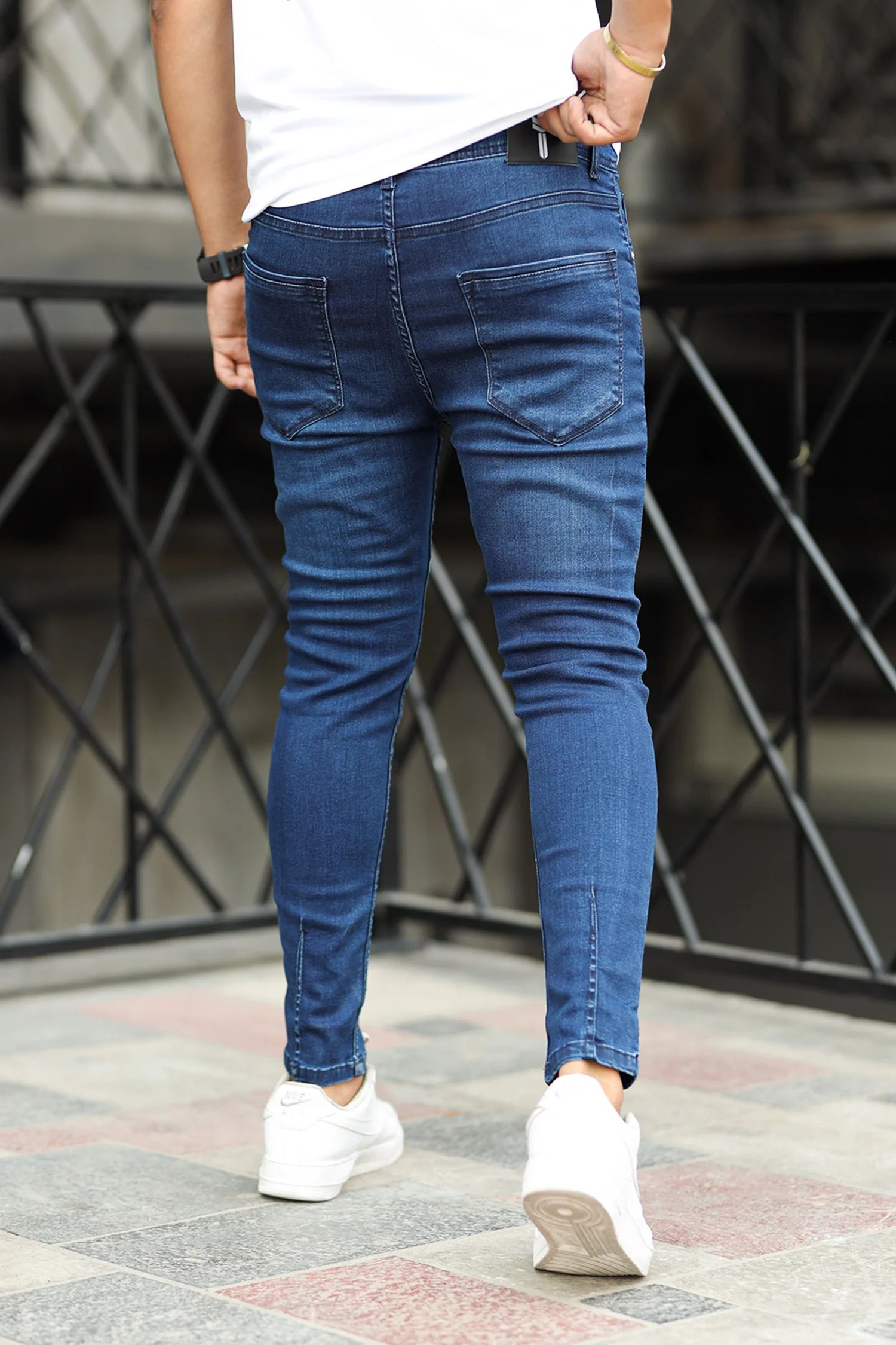 Citywave Edge Turbo Ankle Fit Jeans In Navy Blue - Image 4