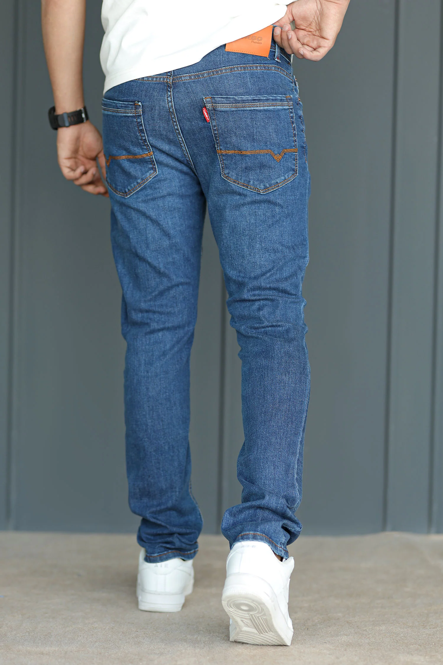 Classic Stretch Slim Fit Turbo Jeans In Blue - Image 2