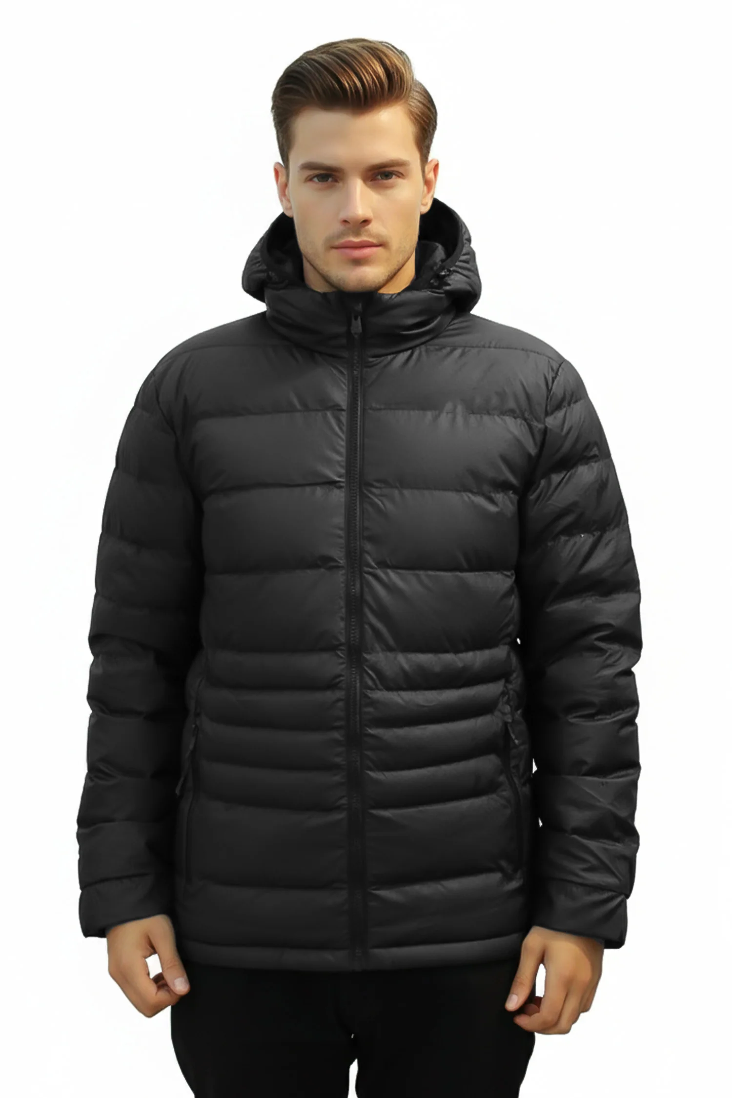 Classic Winter Down Hooded Bubble Padded Imported Puffer Jacket - Image 6
