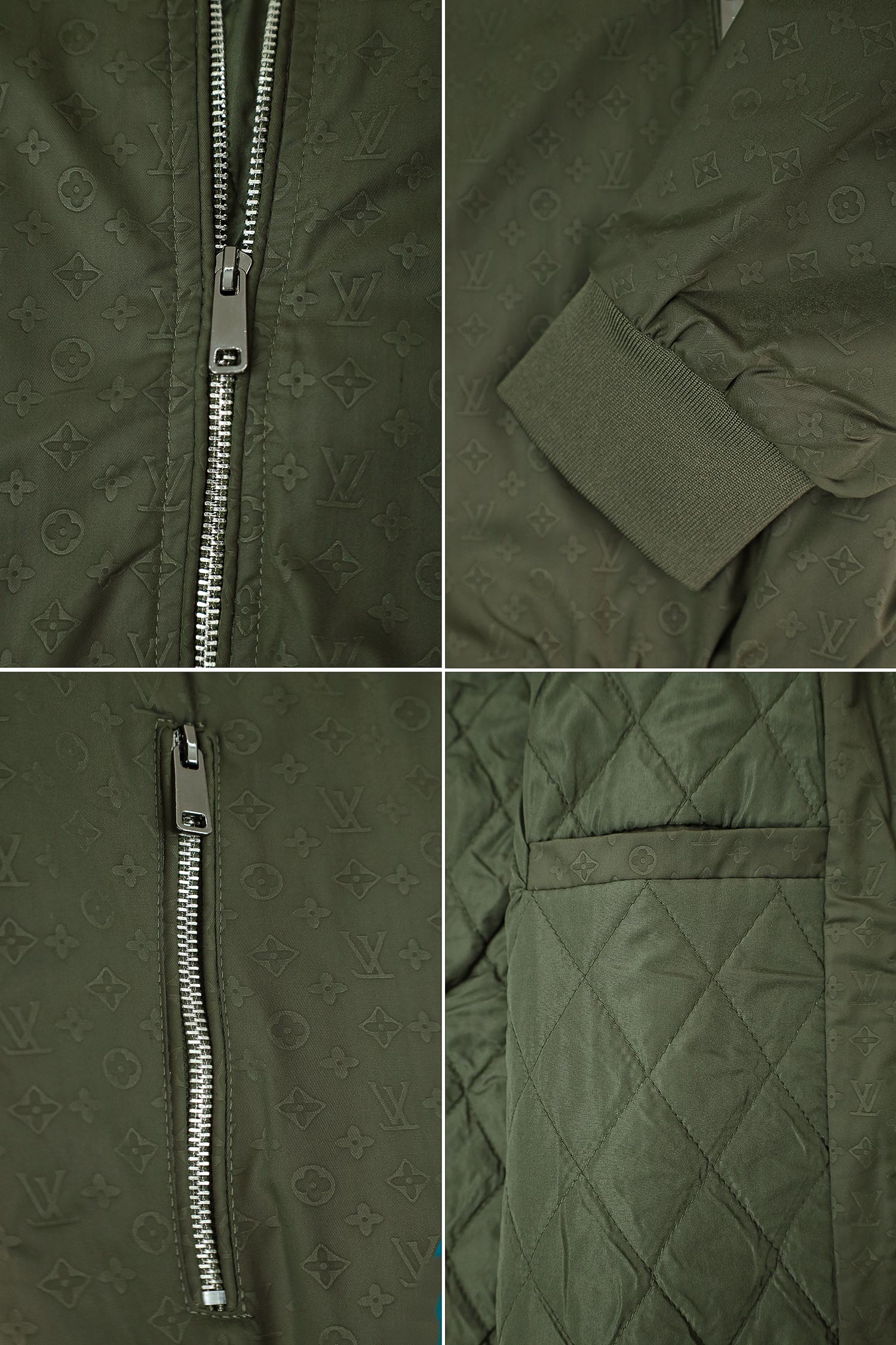 Comfy Cozy Rib Style Imported Light Weight Jacket In Camo Green - Image 4