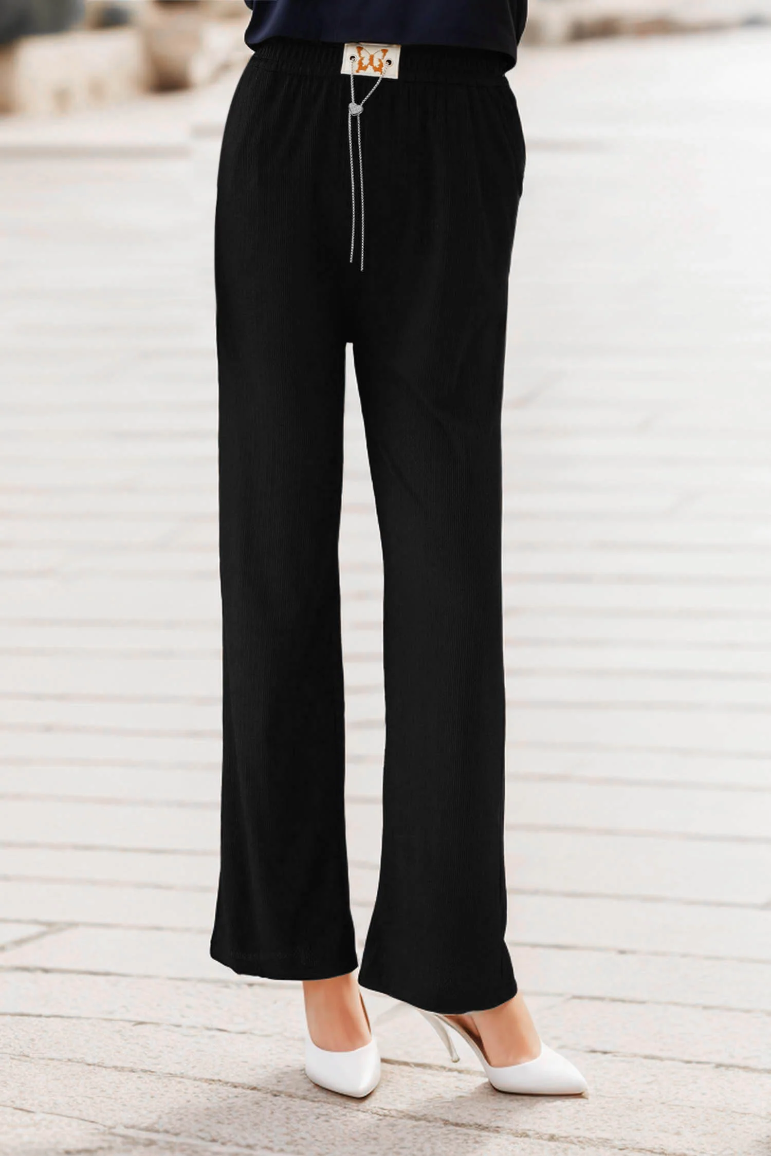 Cozy Fashion Chain Belt Style Flapper Trouser - Women - Image 17