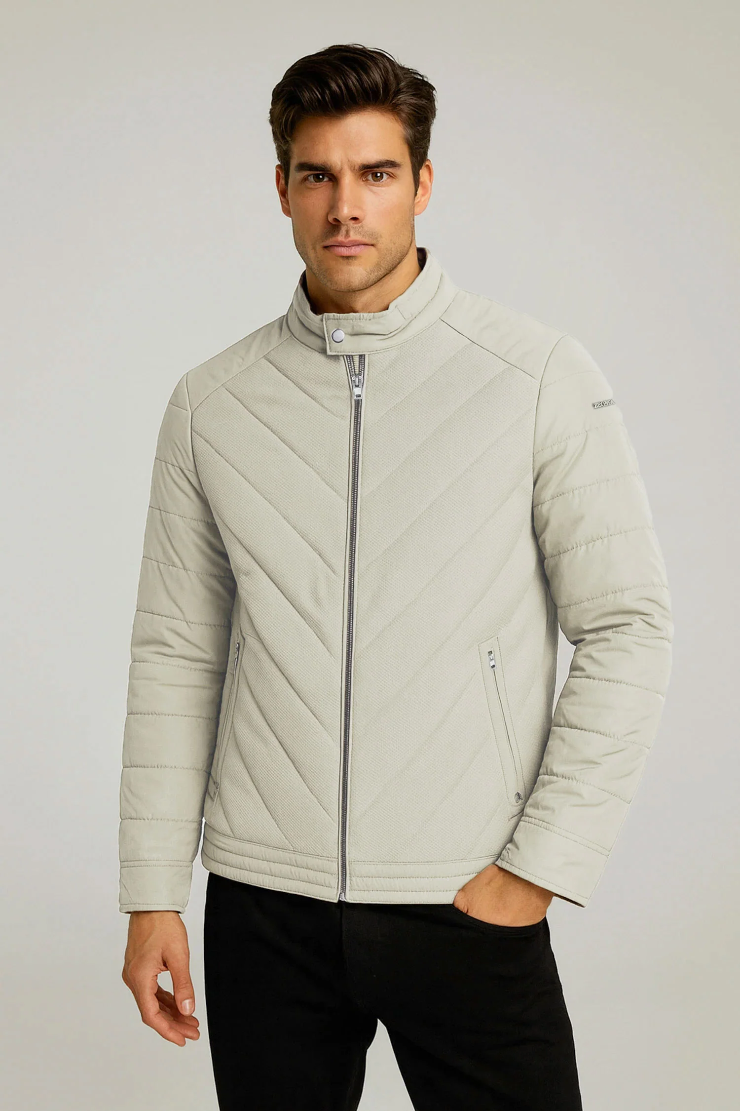 Cross Pattern Bubble Padded Imported Puffer Jacket - Image 6