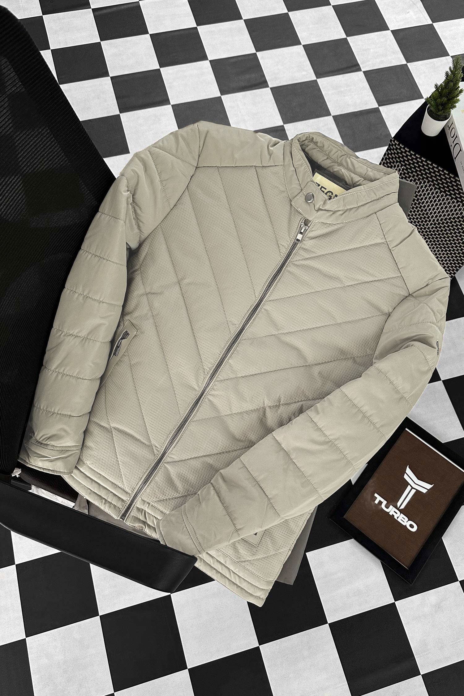 Cross Pattern Bubble Padded Imported Puffer Jacket - Image 7