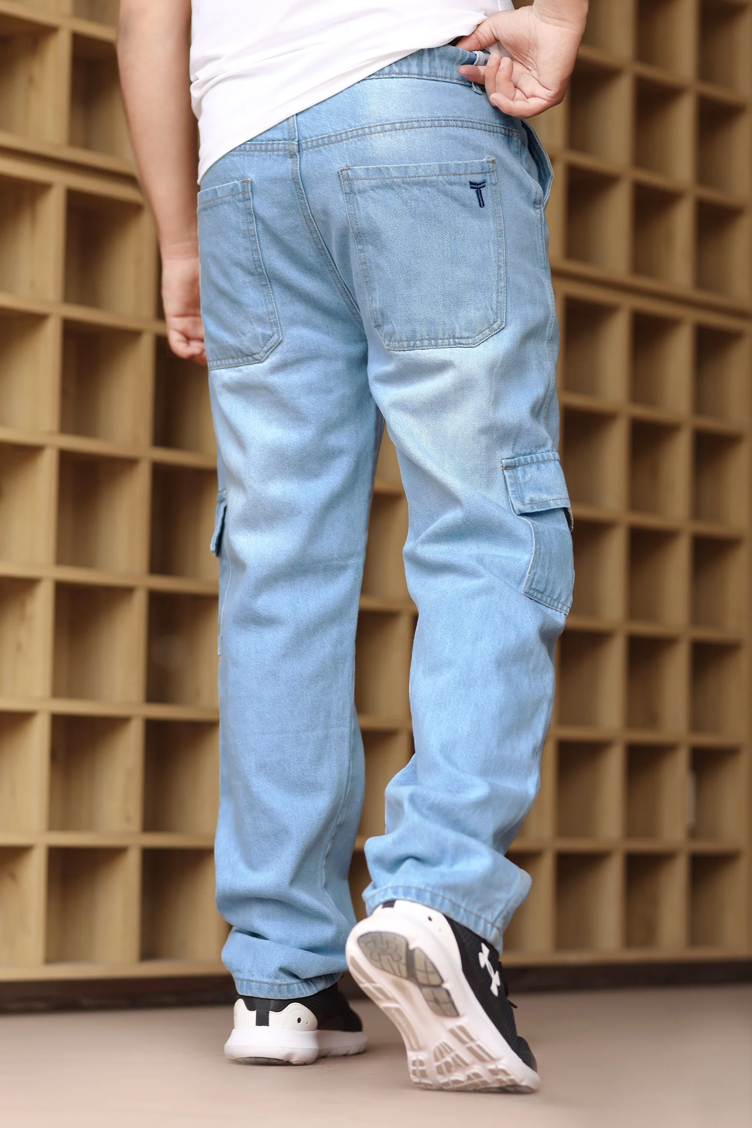 Denim Men's Relaxed Fit Straight Leg Baggy Jeans - Image 3