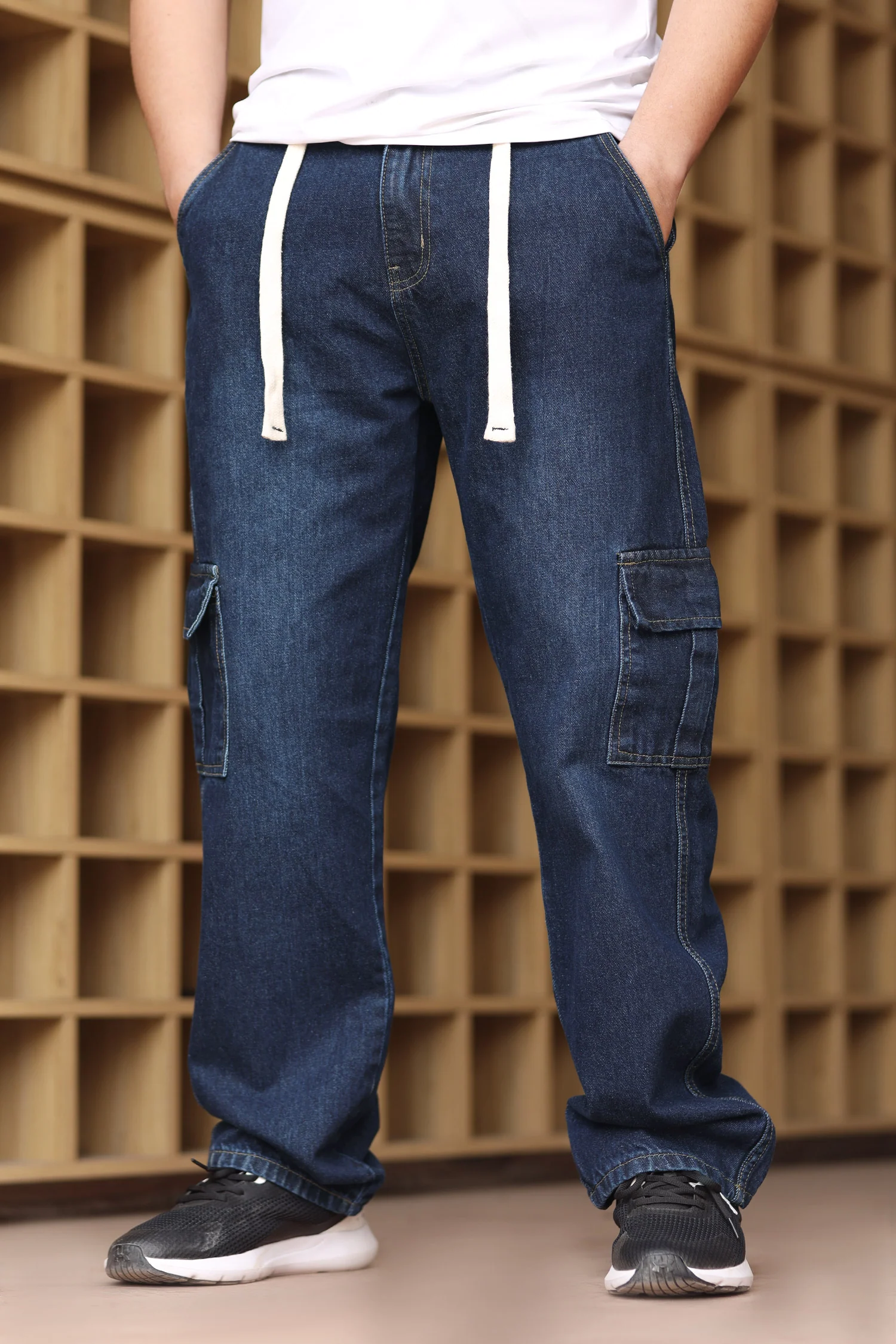 Denim Men's Relaxed Fit Straight Leg Baggy Jeans - Image 5