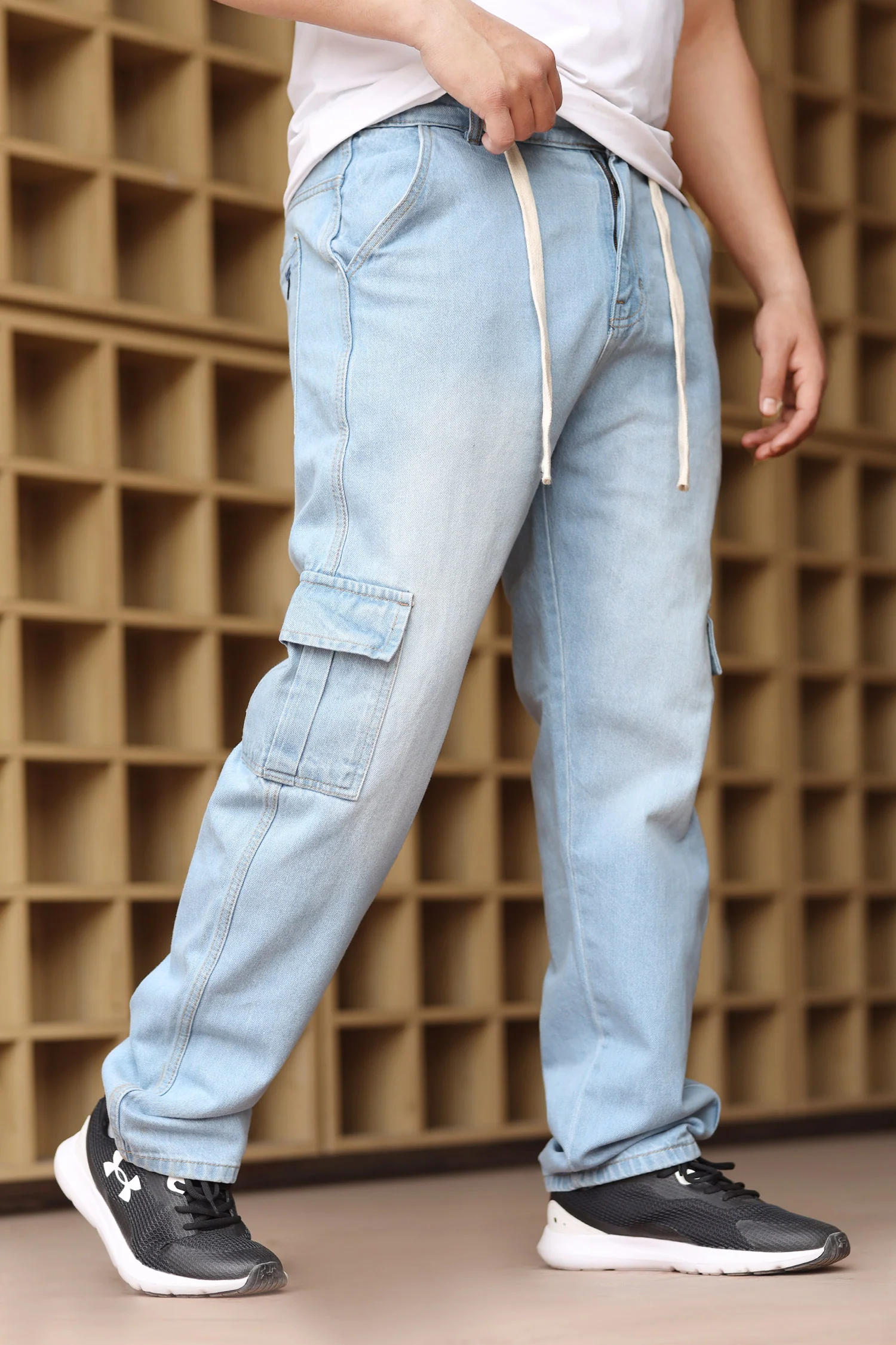 Denim Men's Relaxed Fit Straight Leg Baggy Jeans - Image 7
