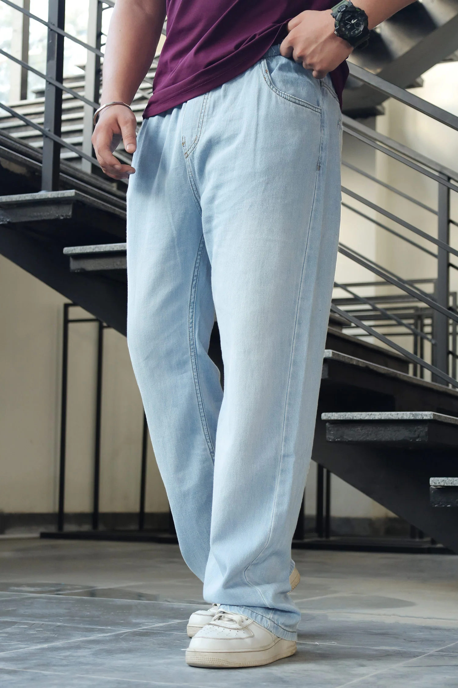 Denim 'Urban Skater' Comfort-Waist Baggy Jeans - Image 6