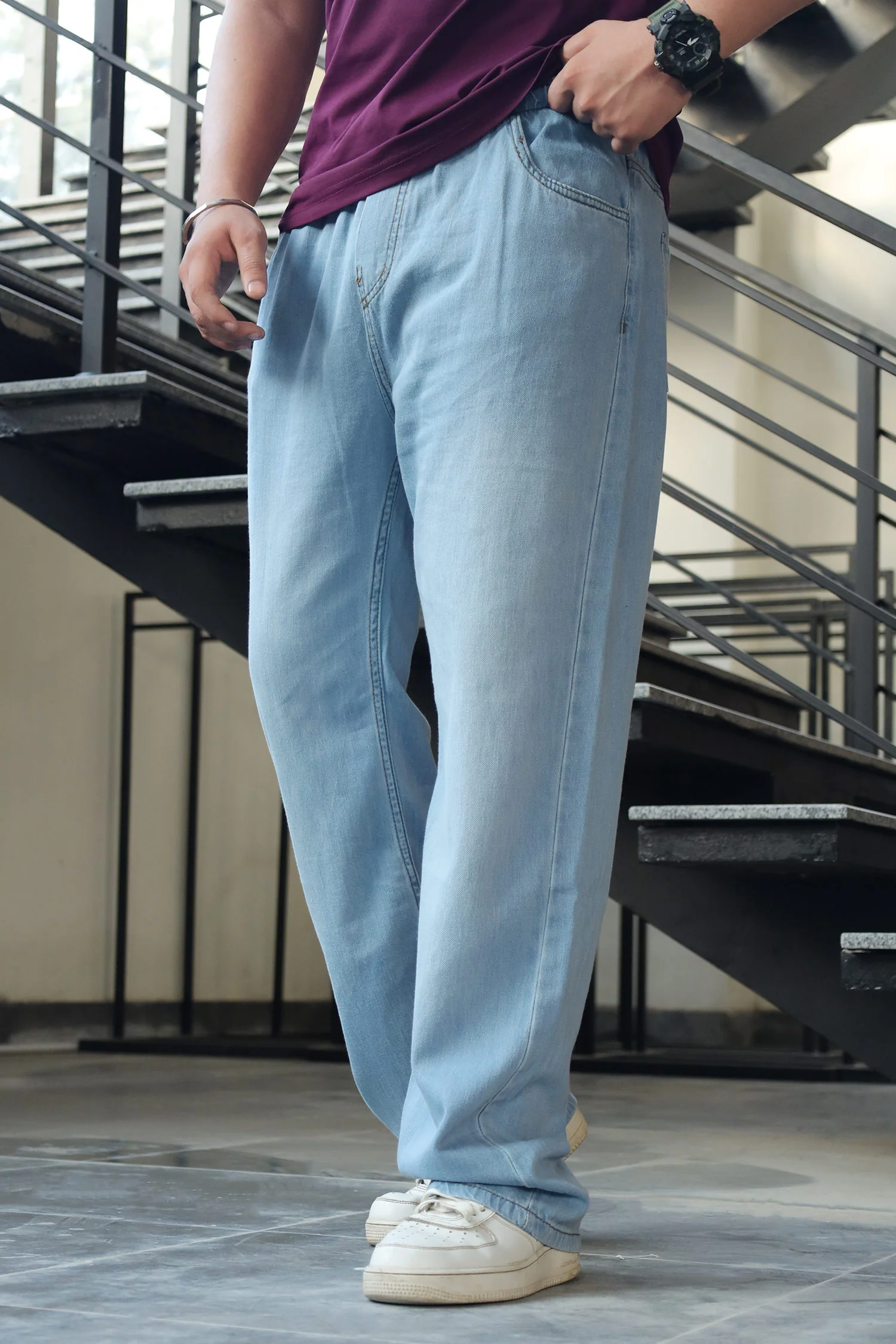 Denim 'Urban Skater' Comfort-Waist Baggy Jeans - Image 9