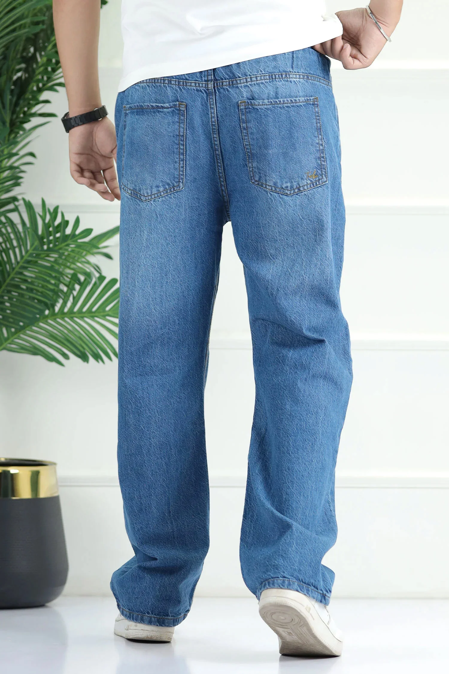 Denim 'Urban Skater' Comfort-Waist Baggy Jeans - Image 2