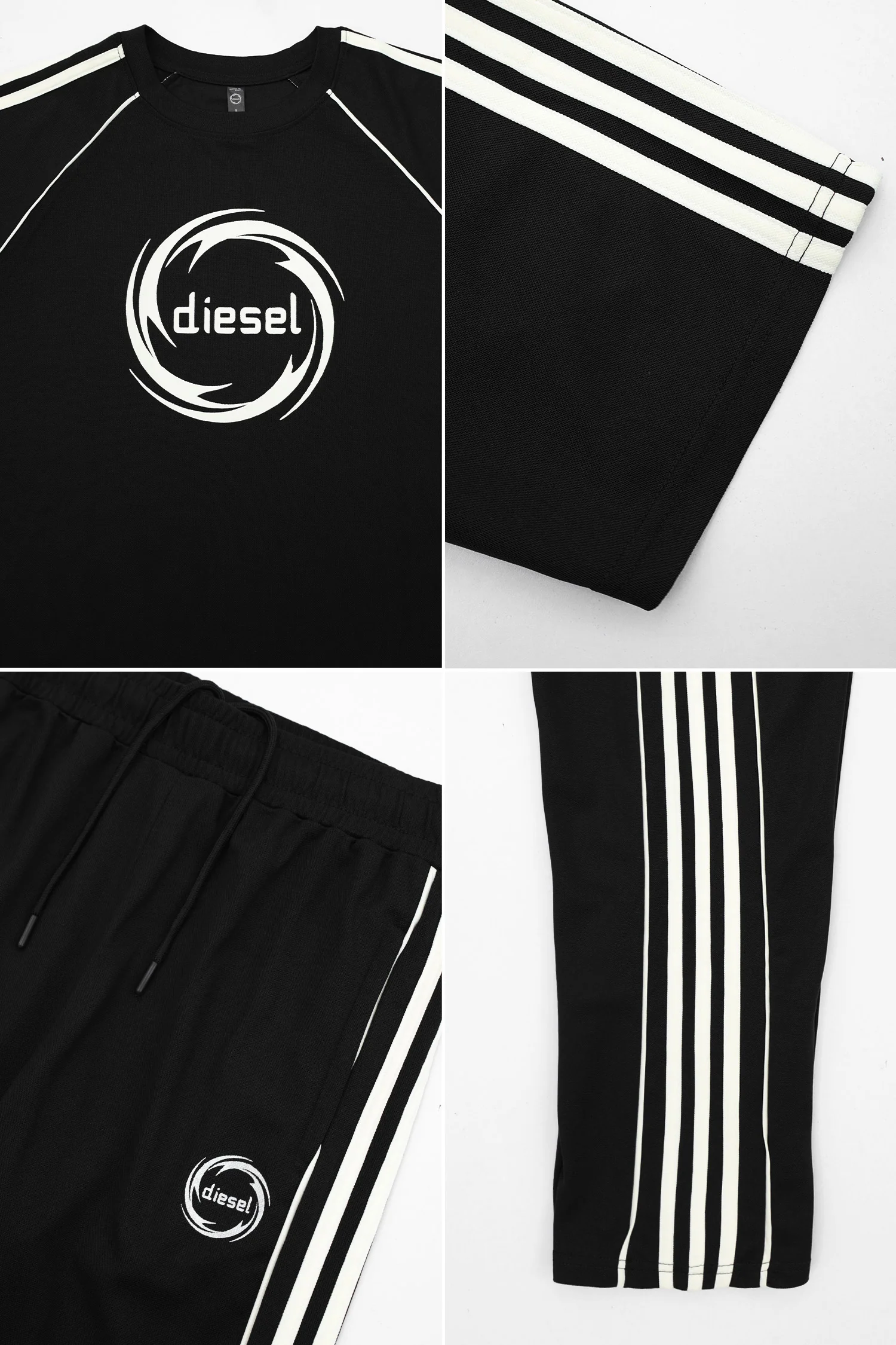 Desel Bruseant Side Striped Men's Tracksuit - Image 6