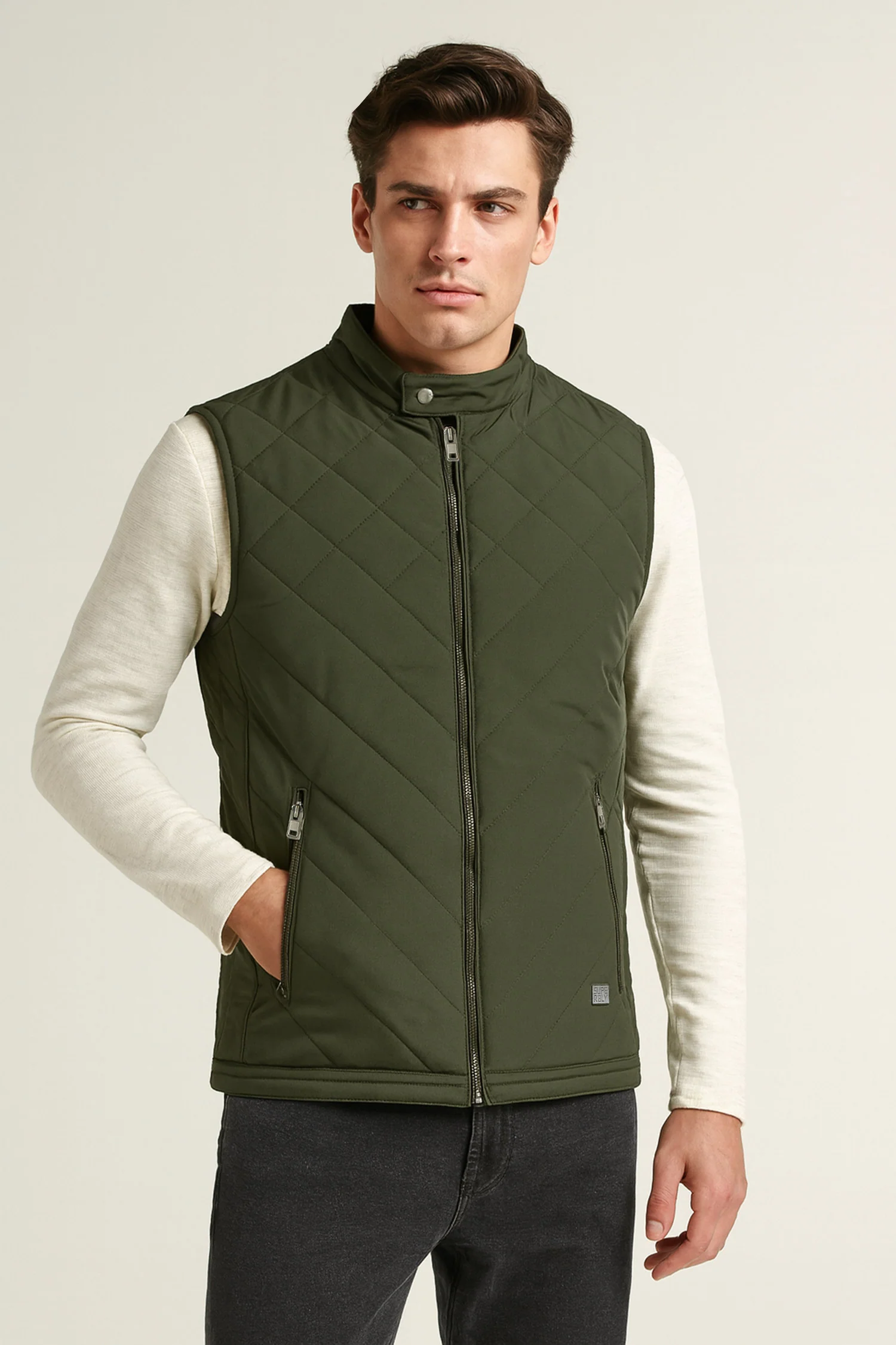 Diamond Quilted Heritage Vest Imported Men's Gilet - Image 8